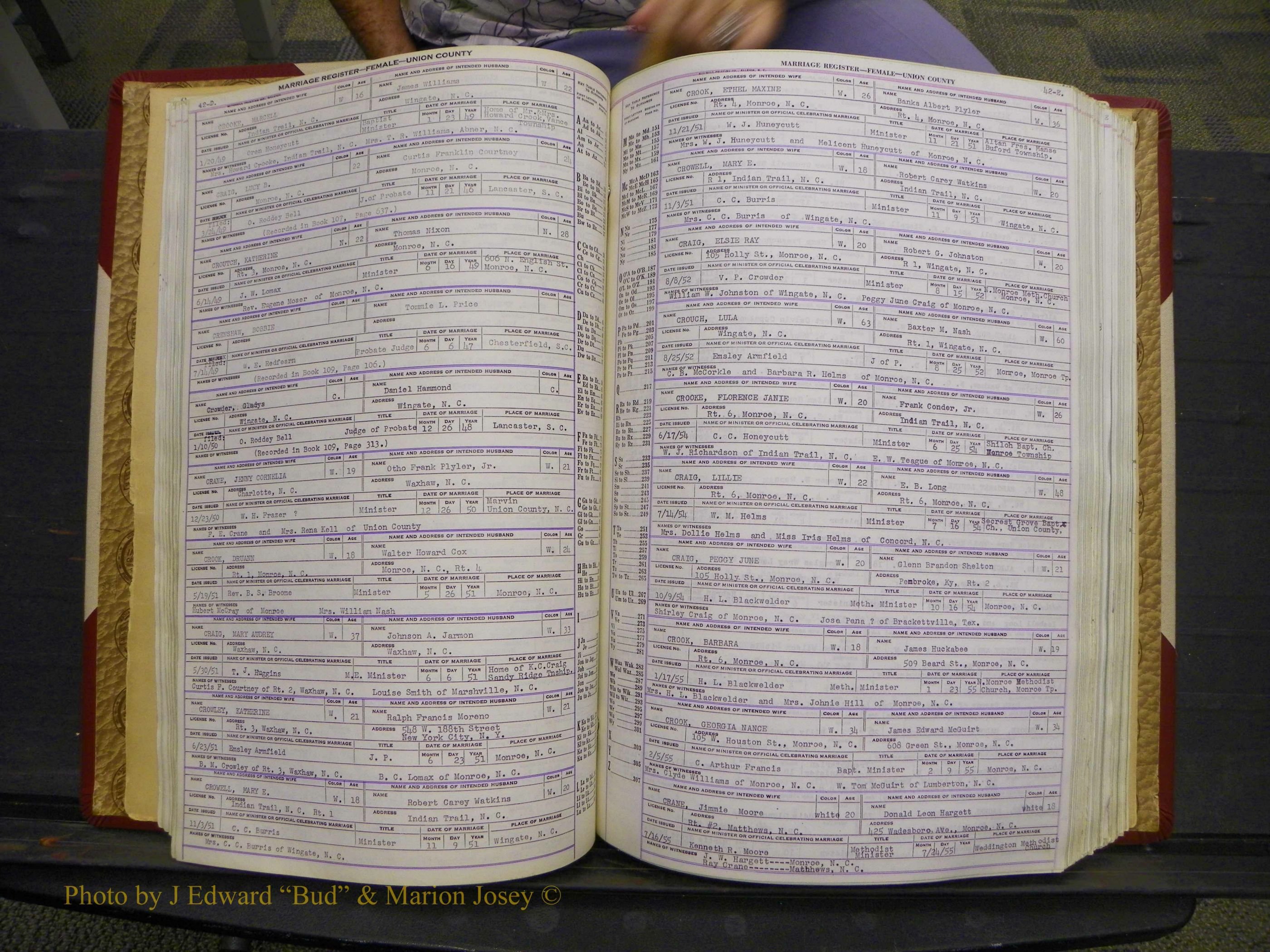 Union Co, NC Marriages Female Index, A-Z, 1937-1965 (65).JPG