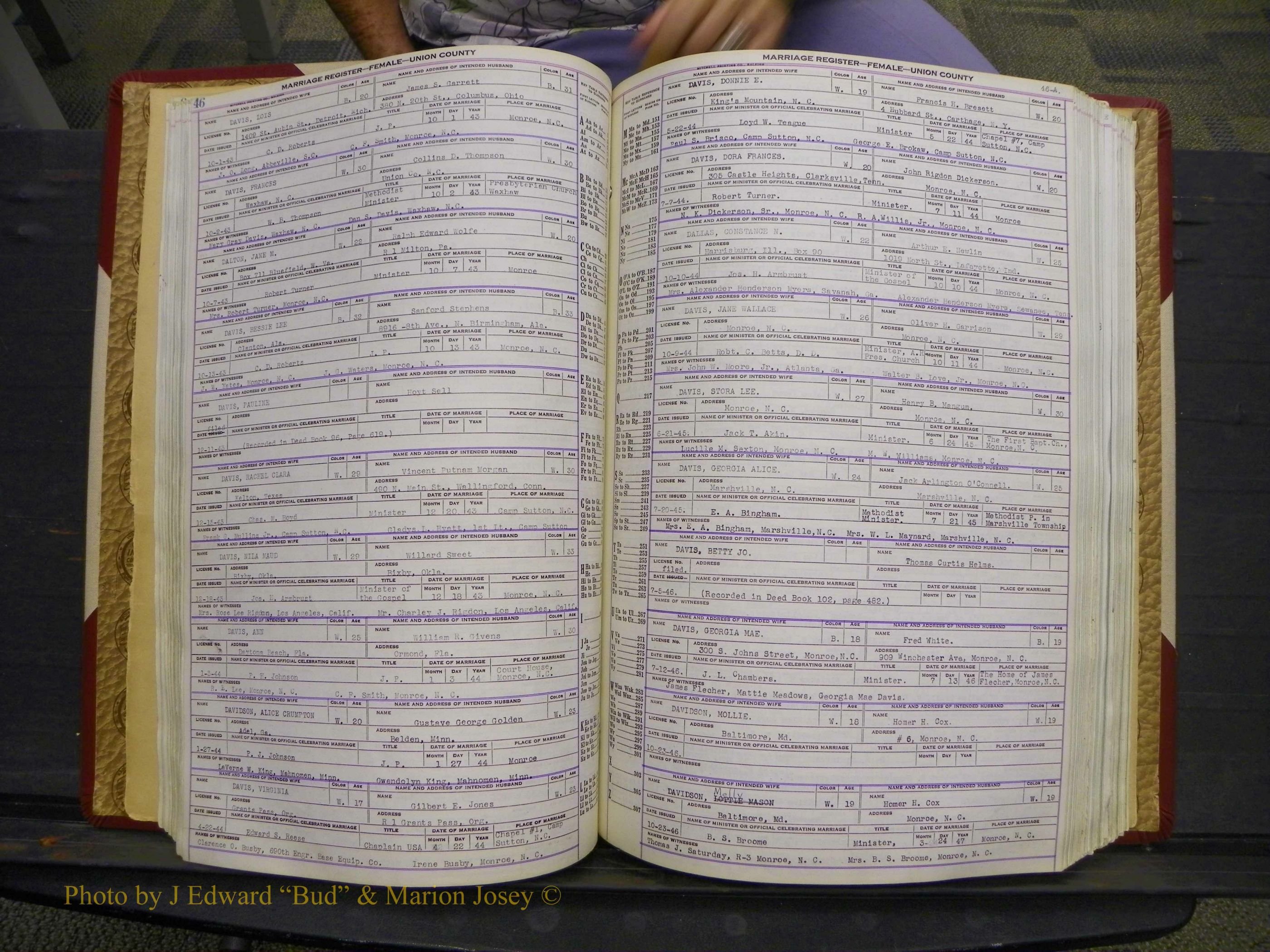 Union Co, NC Marriages Female Index, A-Z, 1937-1965 (71).JPG