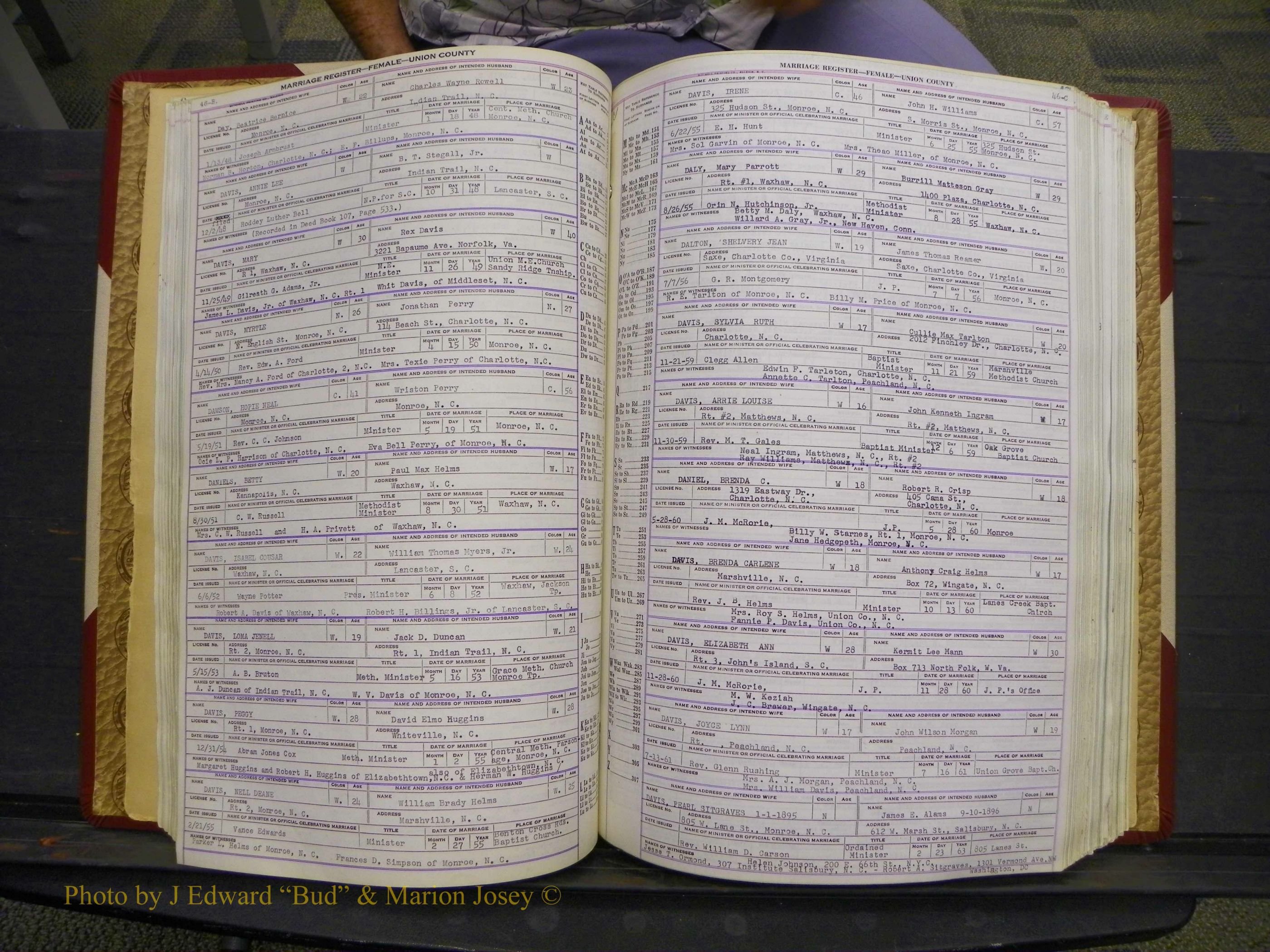 Union Co, NC Marriages Female Index, A-Z, 1937-1965 (72).JPG