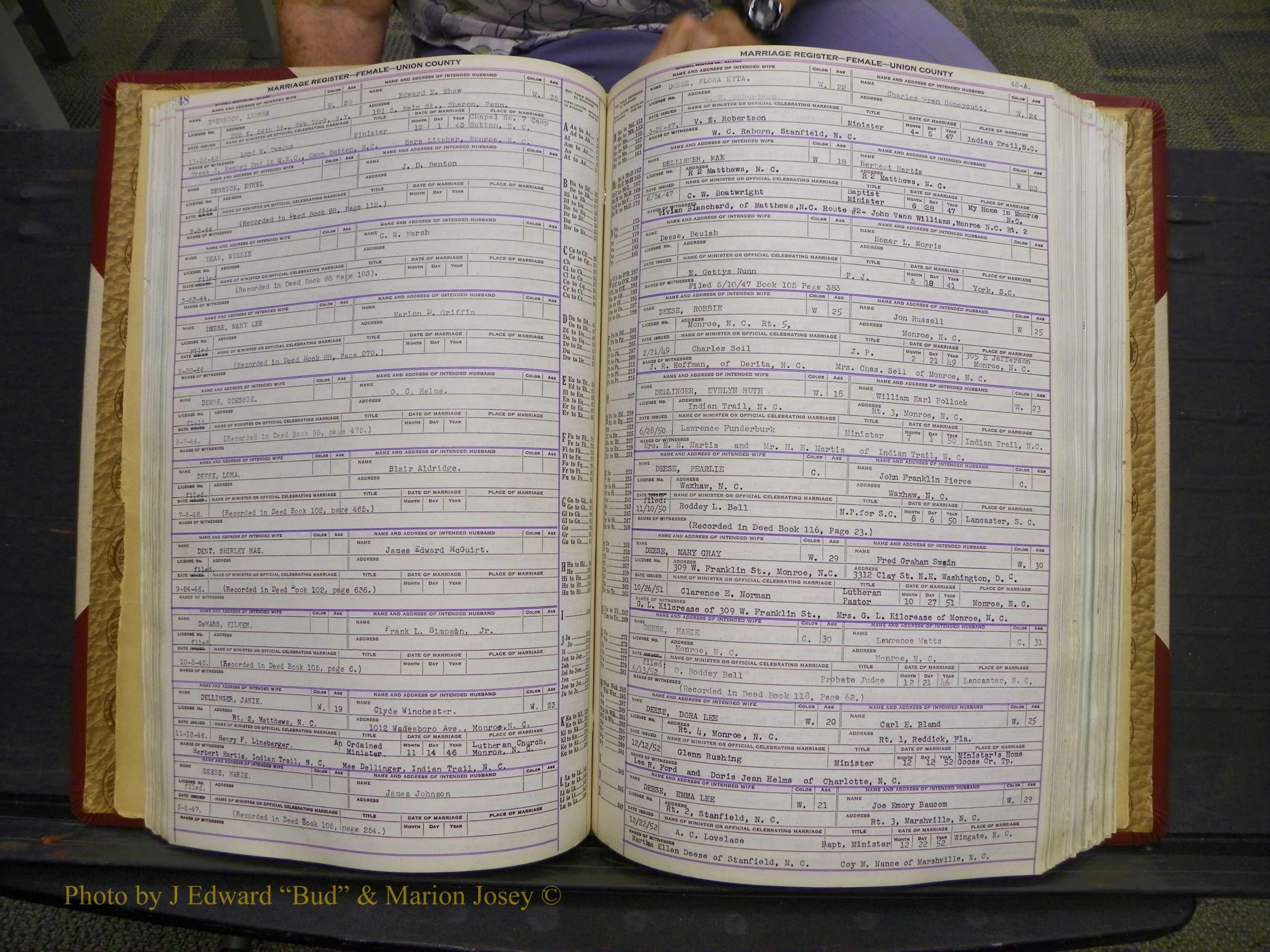 Union Co, NC Marriages Female Index, A-Z, 1937-1965 (74).JPG