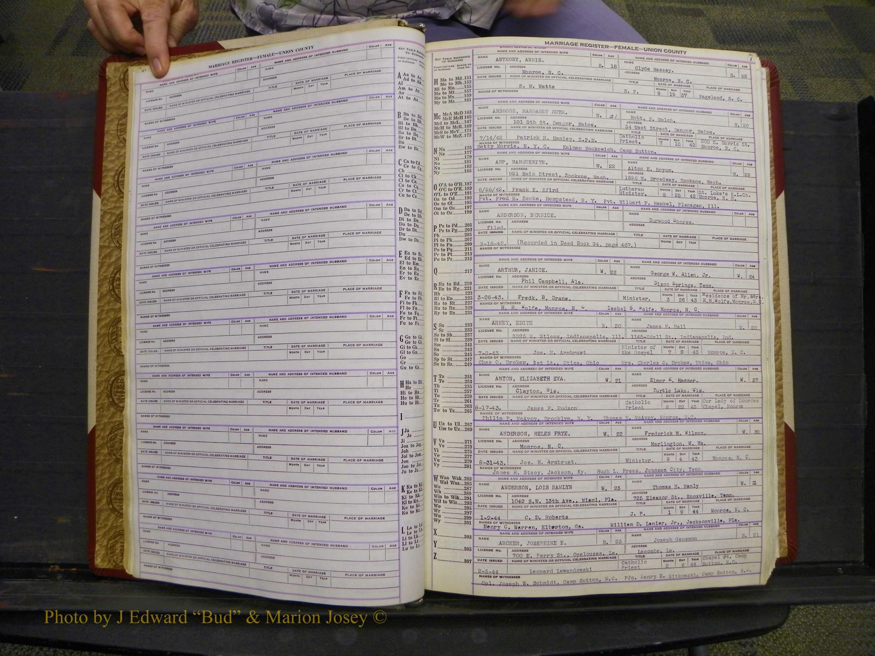 Union Co, NC Marriages Female Index, A-Z, 1937-1965 (8).JPG