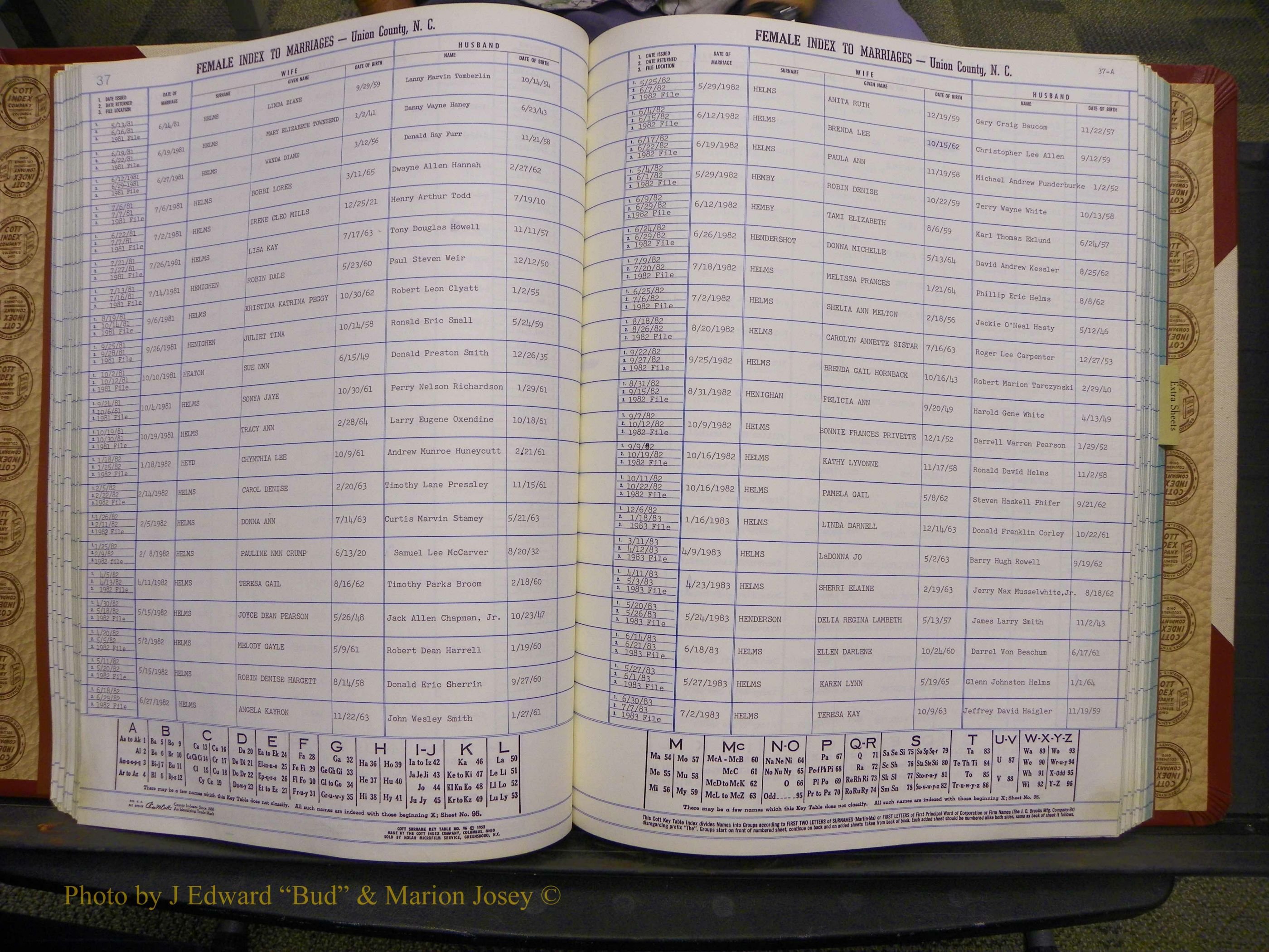 Union Co, NC Marriages Female Index, A-Z, 1980-1993 (81).JPG