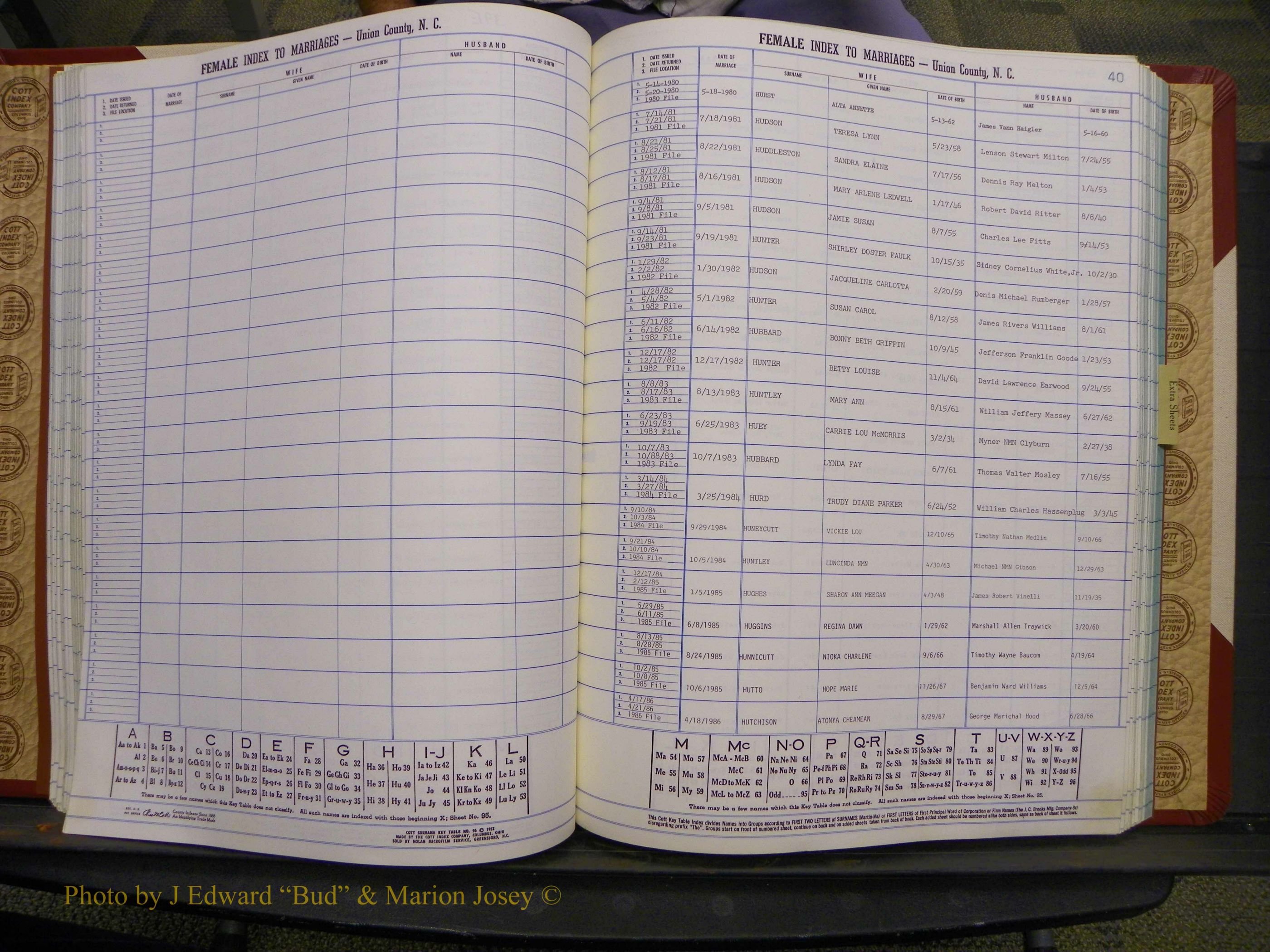Union Co, NC Marriages Female Index, A-Z, 1980-1993 (92).JPG