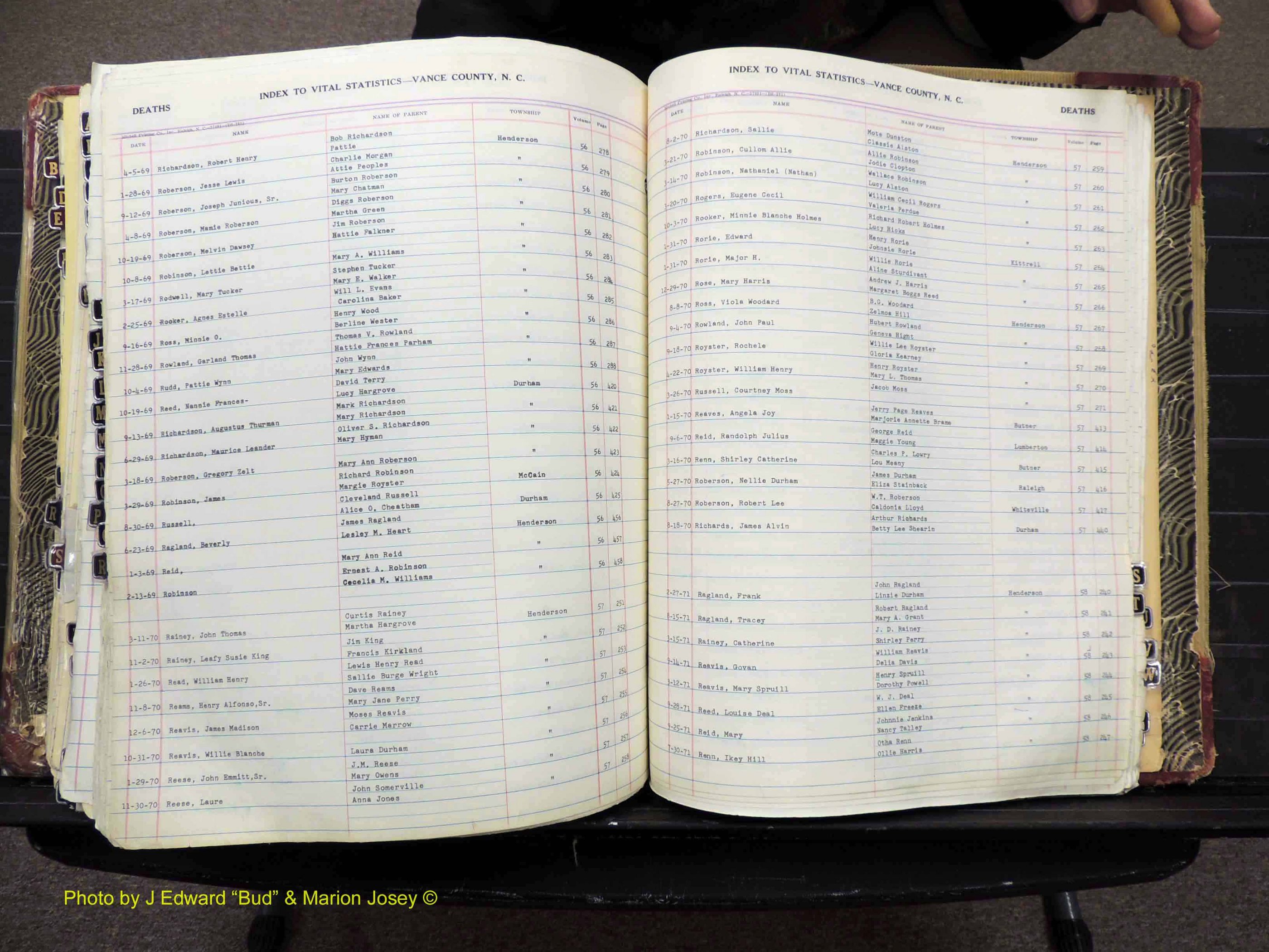 Vance Co, NC, Births & Deaths, A-Z, 1960-1974 (463).JPG