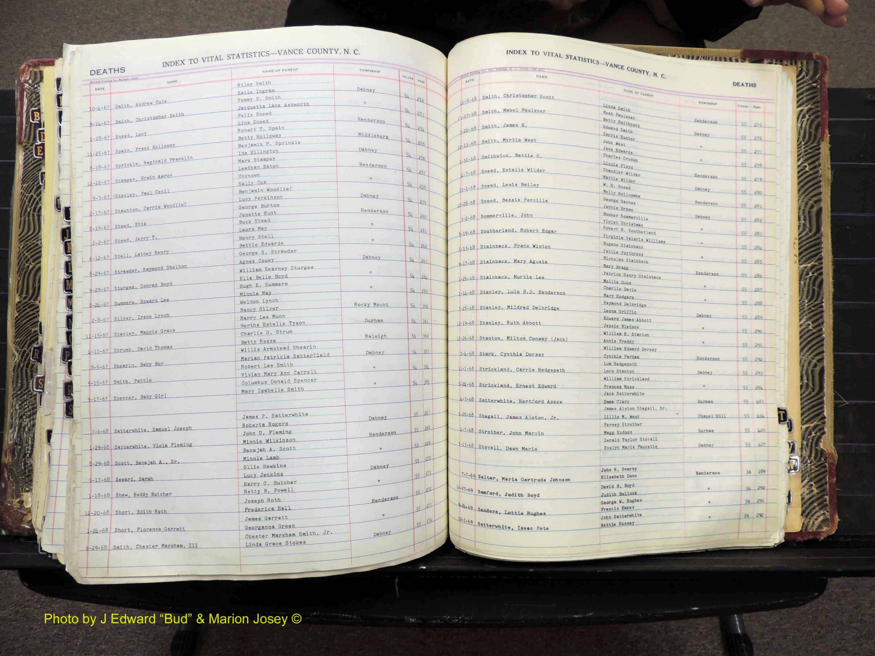 Vance Co, NC, Births & Deaths, A-Z, 1960-1974 (469).JPG