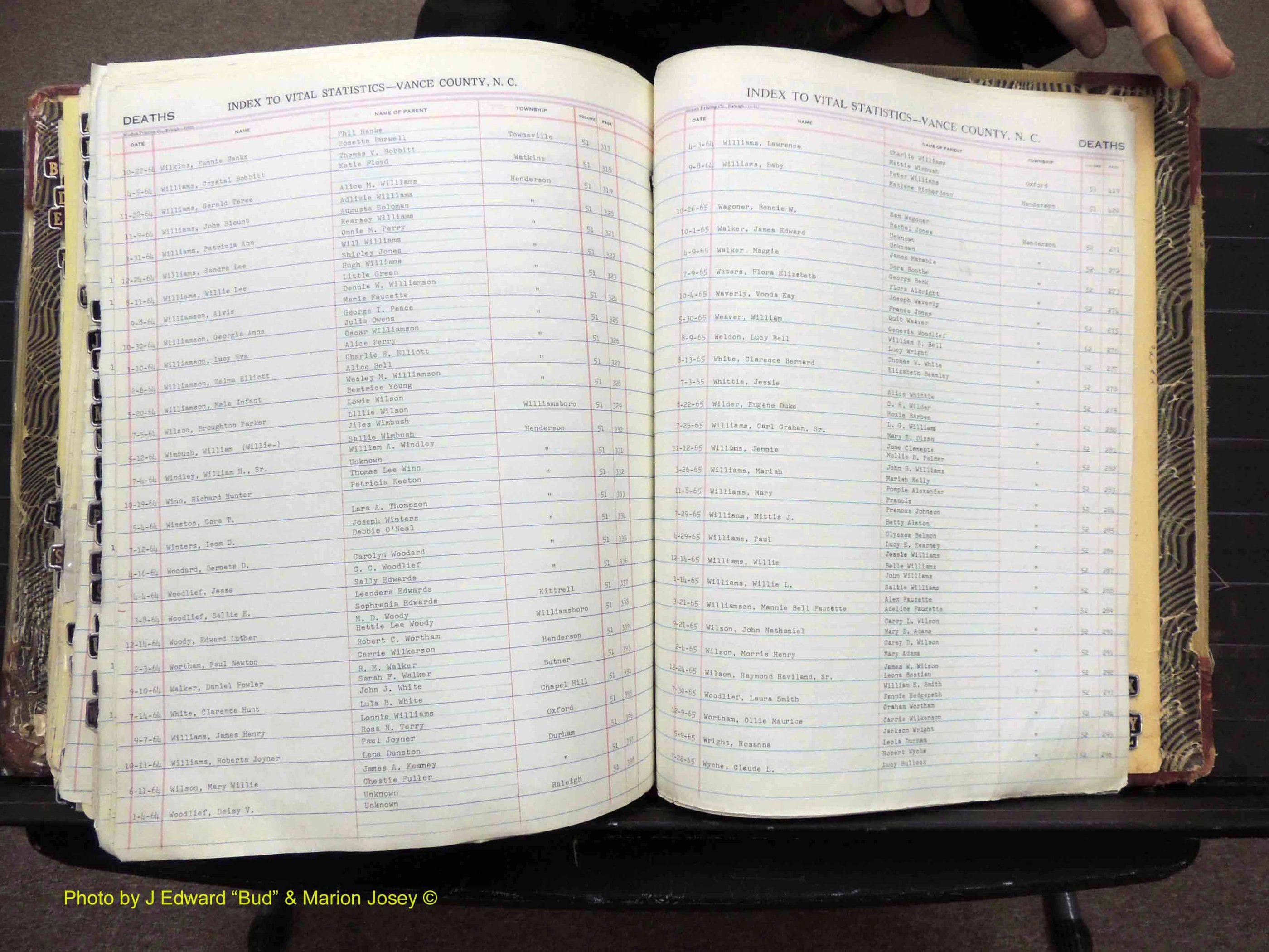 Vance Co, NC, Births & Deaths, A-Z, 1960-1974 (486).JPG