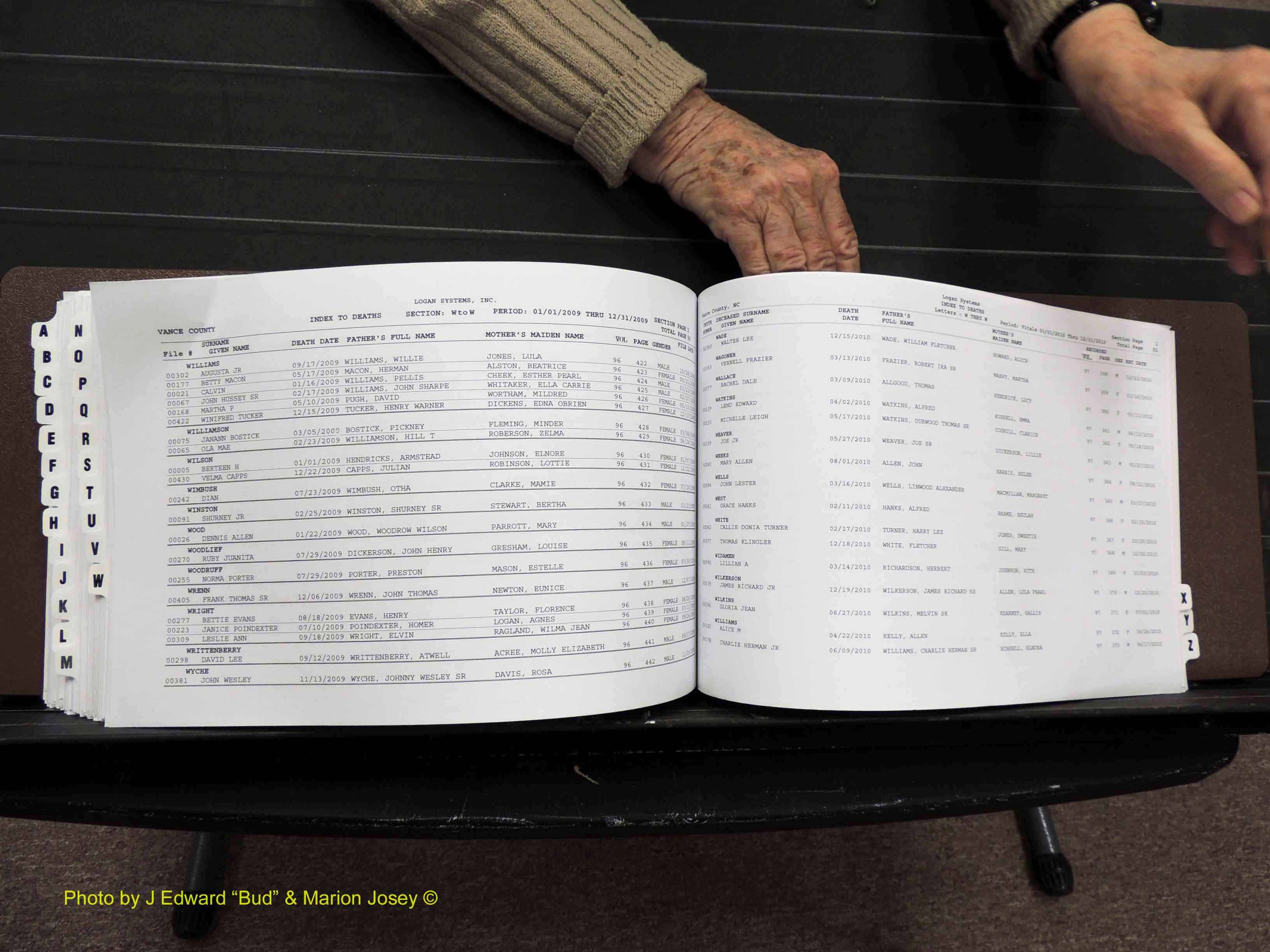 Vance Co, NC, Deaths, A-Z, 2005-2012 (313).JPG