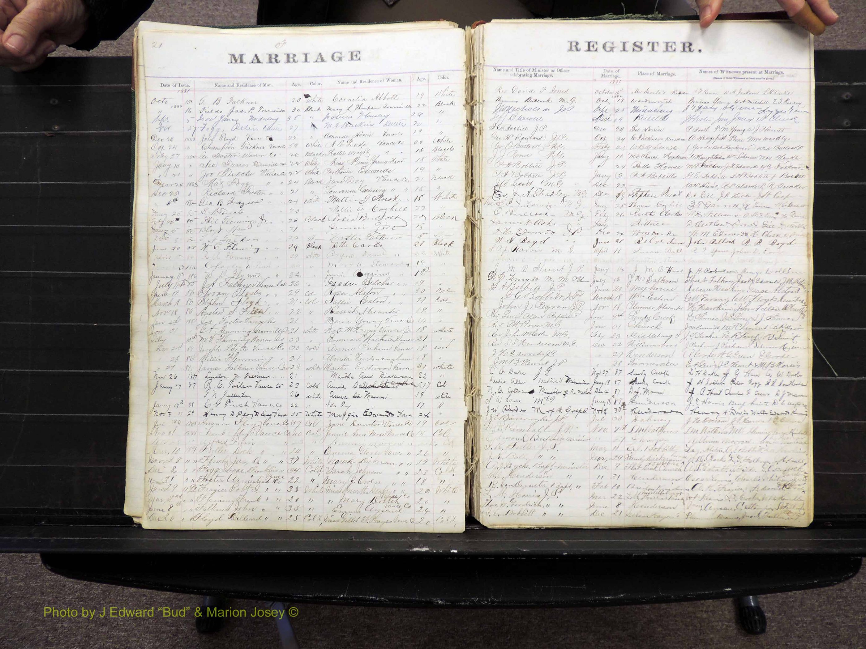 Vance Co, NC, Marriages, A-Z, 1873-1898 (119).JPG