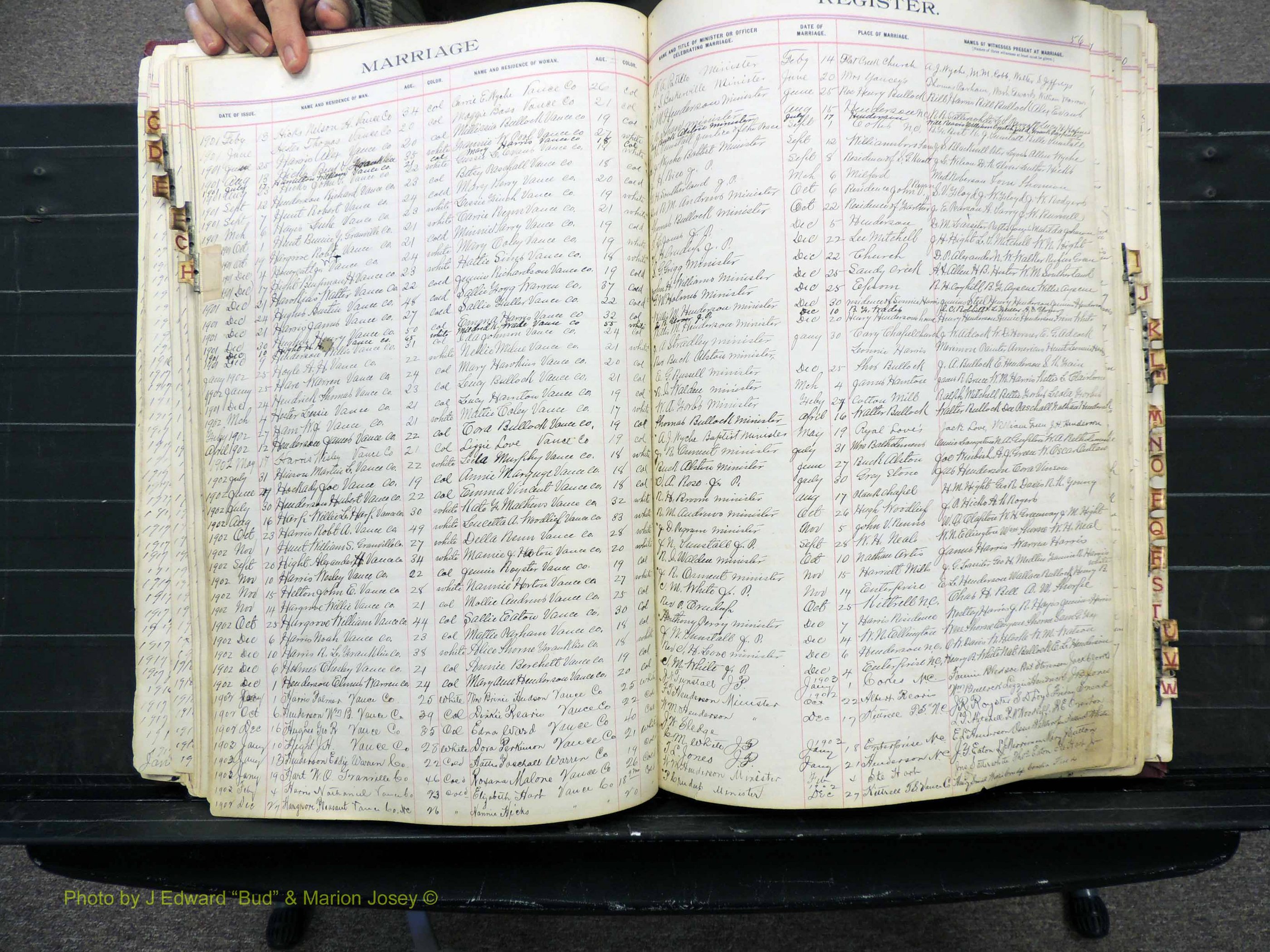 Vance Co, NC, Marriages, A-Z, 1898-1919 (145).JPG