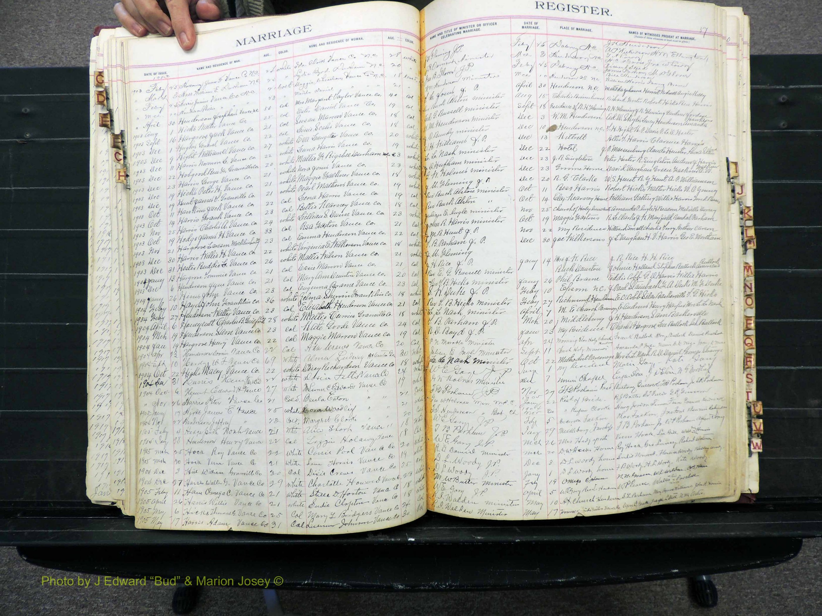 Vance Co, NC, Marriages, A-Z, 1898-1919 (146).JPG