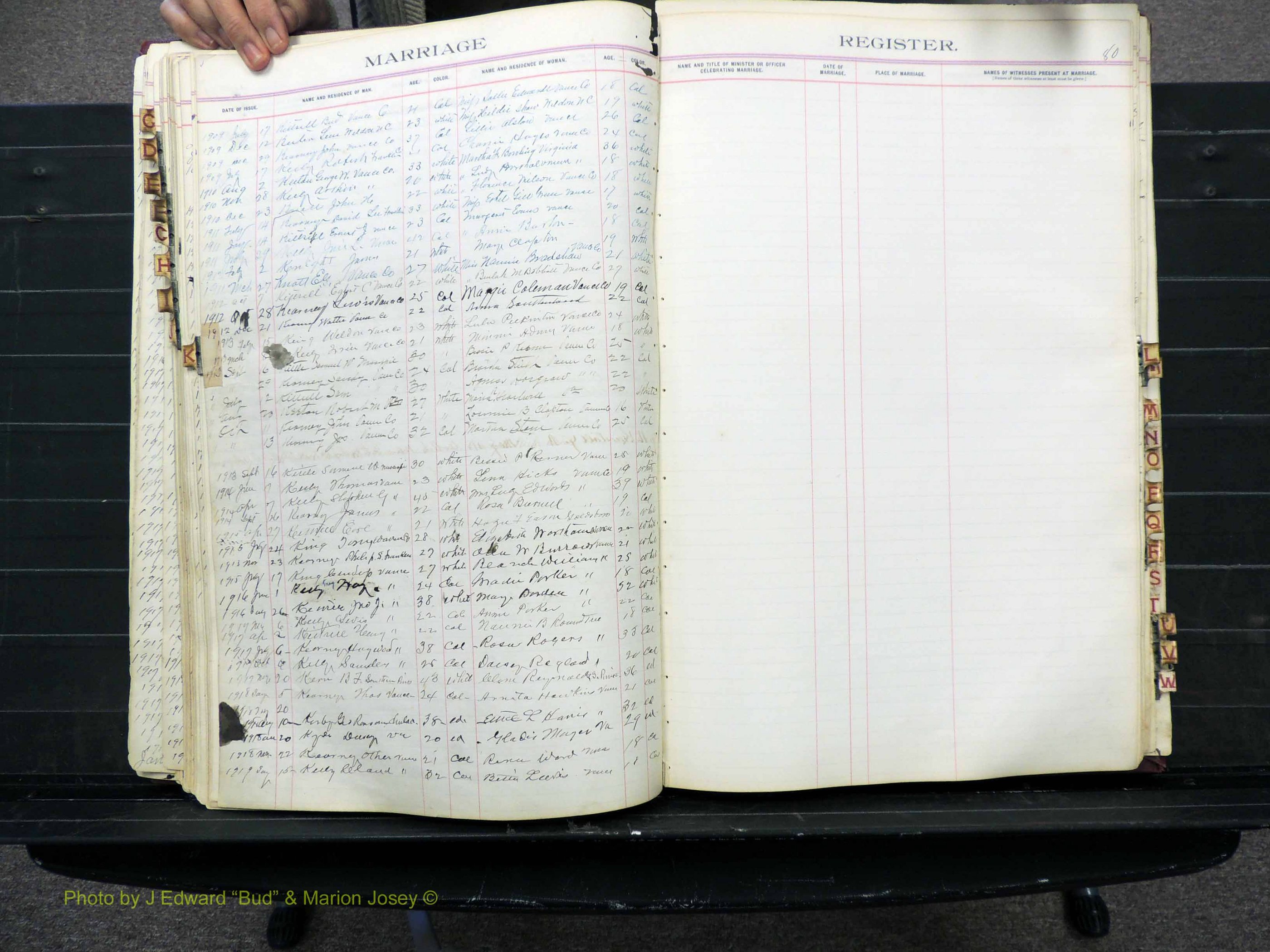 Vance Co, NC, Marriages, A-Z, 1898-1919 (164).JPG