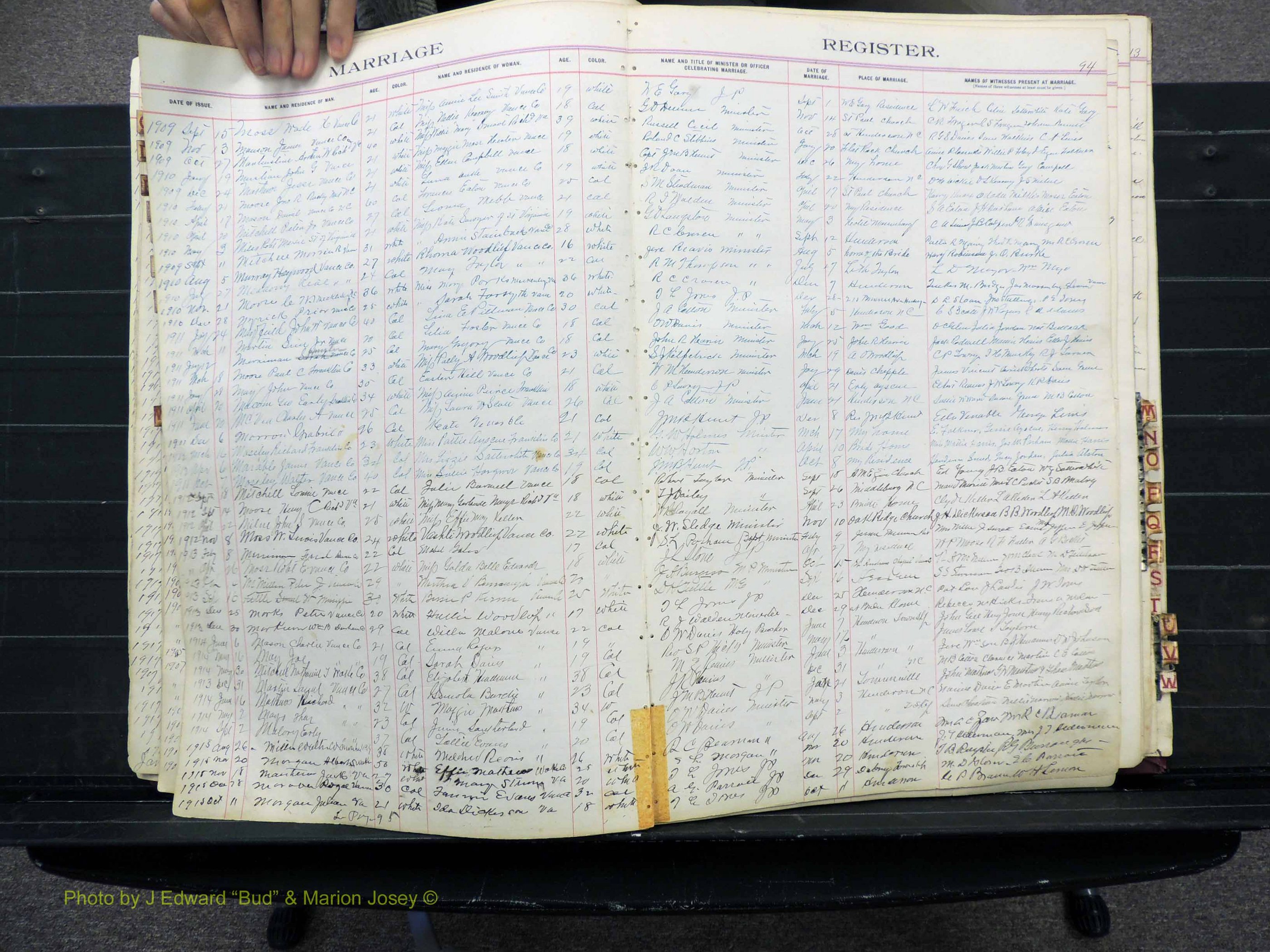 Vance Co, NC, Marriages, A-Z, 1898-1919 (170).JPG