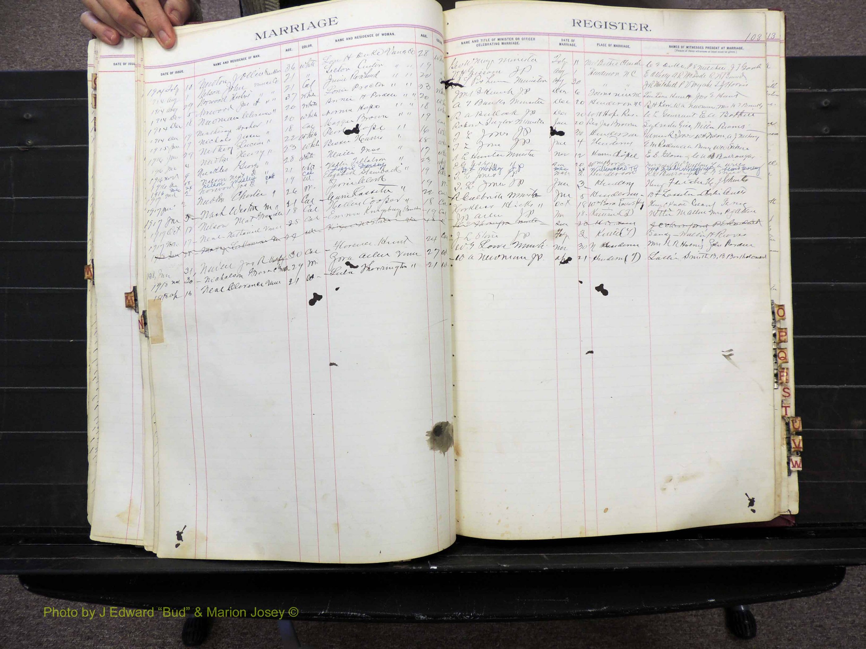 Vance Co, NC, Marriages, A-Z, 1898-1919 (178).JPG