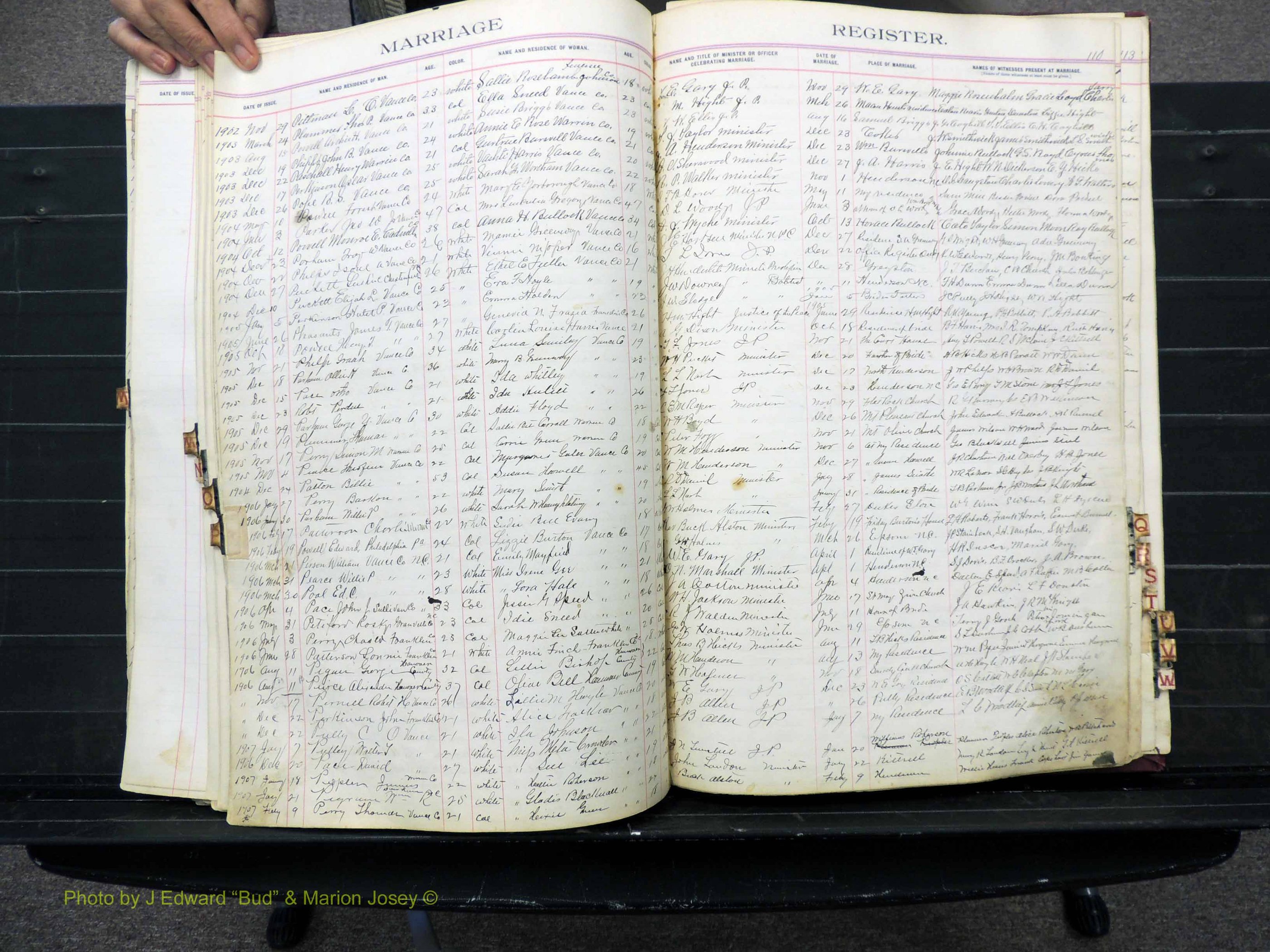 Vance Co, NC, Marriages, A-Z, 1898-1919 (183).JPG