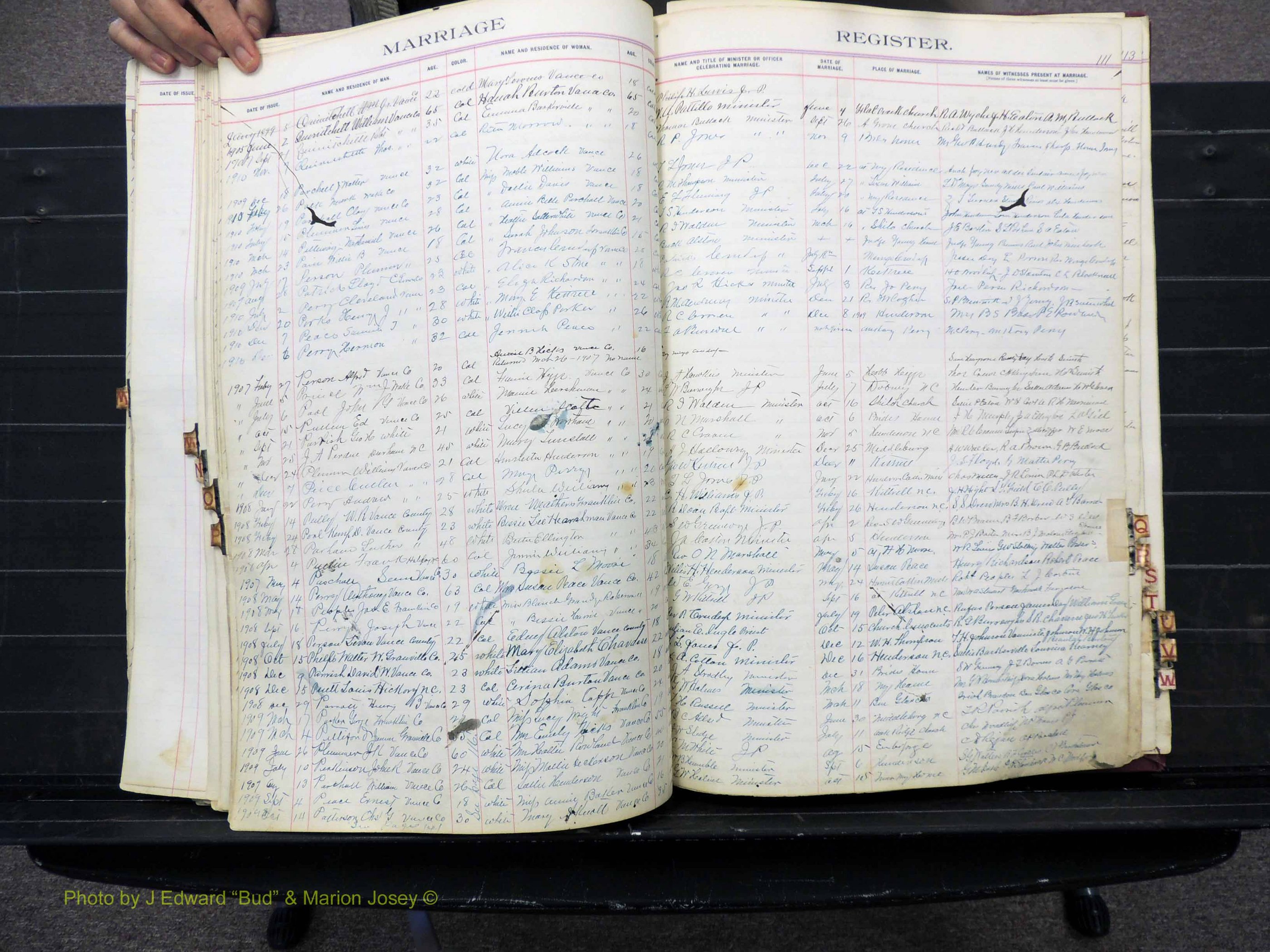 Vance Co, NC, Marriages, A-Z, 1898-1919 (184).JPG