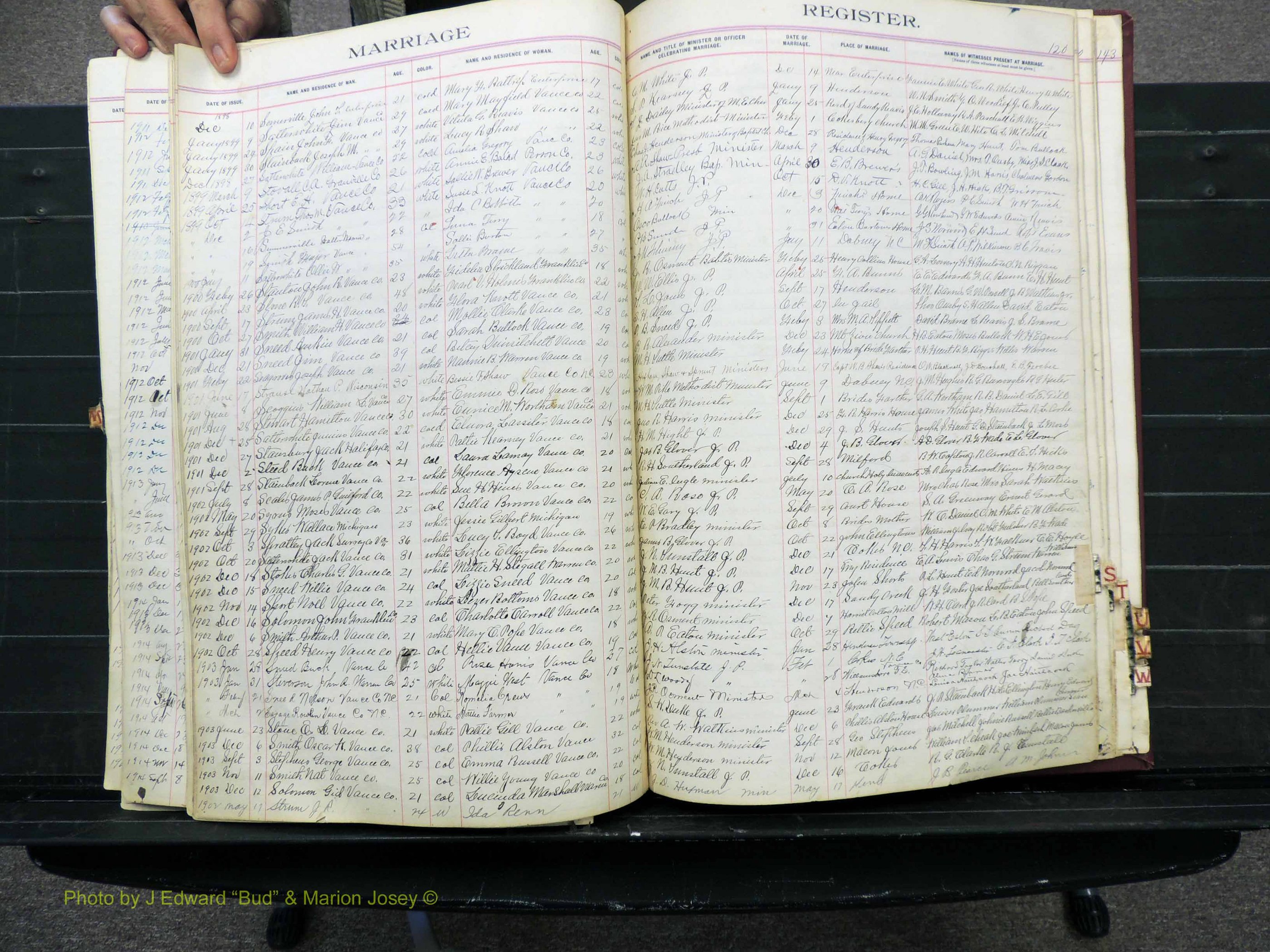Vance Co, NC, Marriages, A-Z, 1898-1919 (192).JPG
