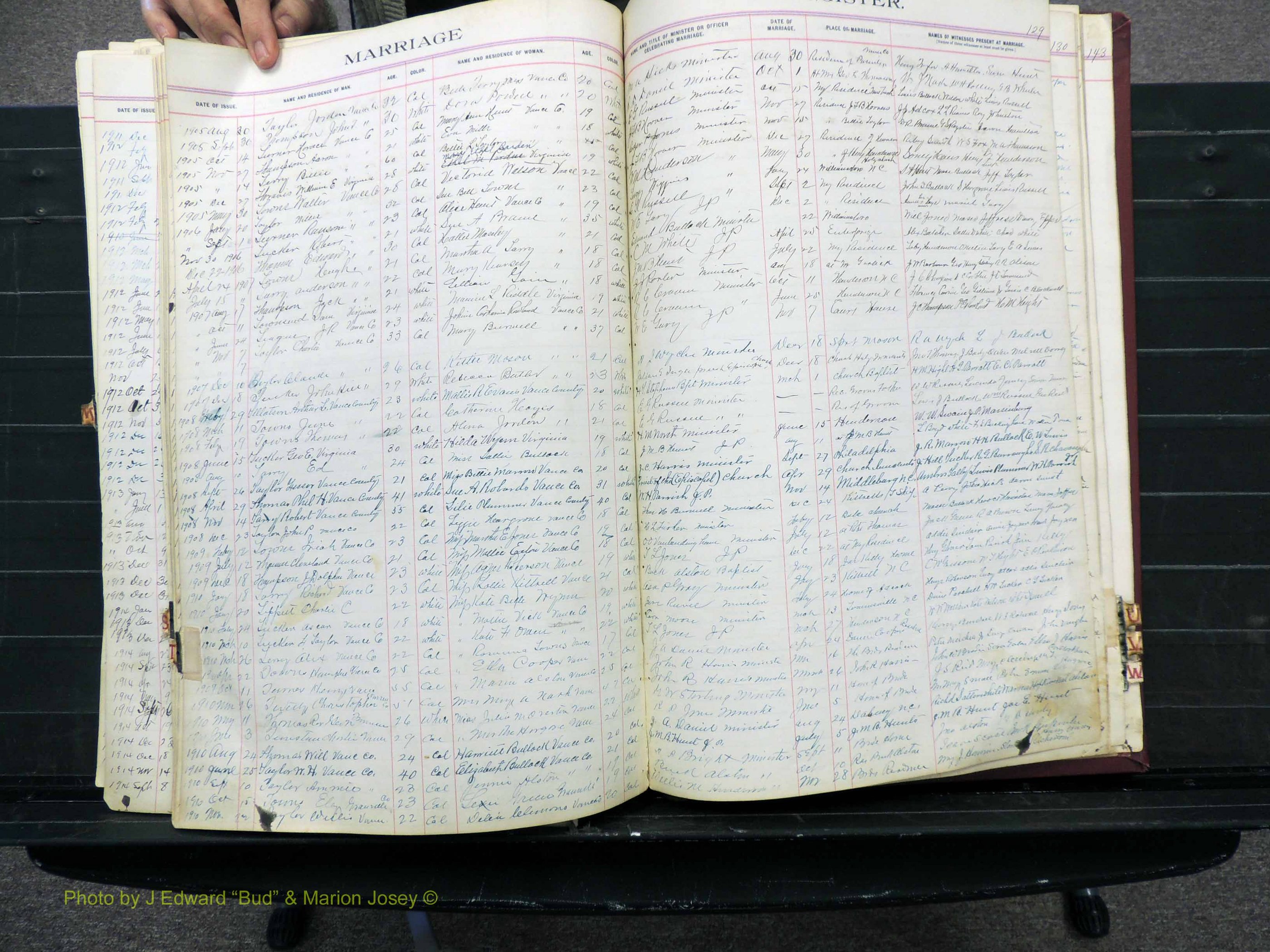 Vance Co, NC, Marriages, A-Z, 1898-1919 (200).JPG