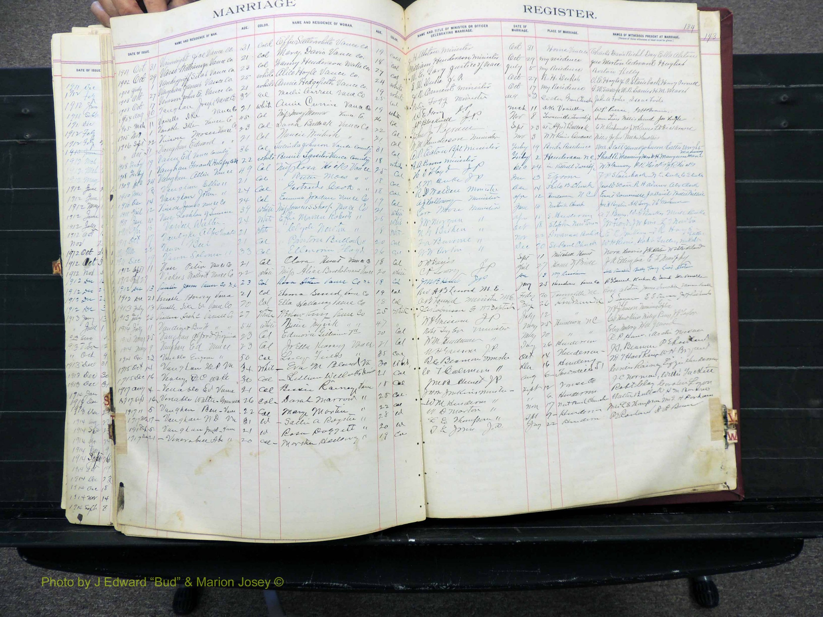 Vance Co, NC, Marriages, A-Z, 1898-1919 (205).JPG