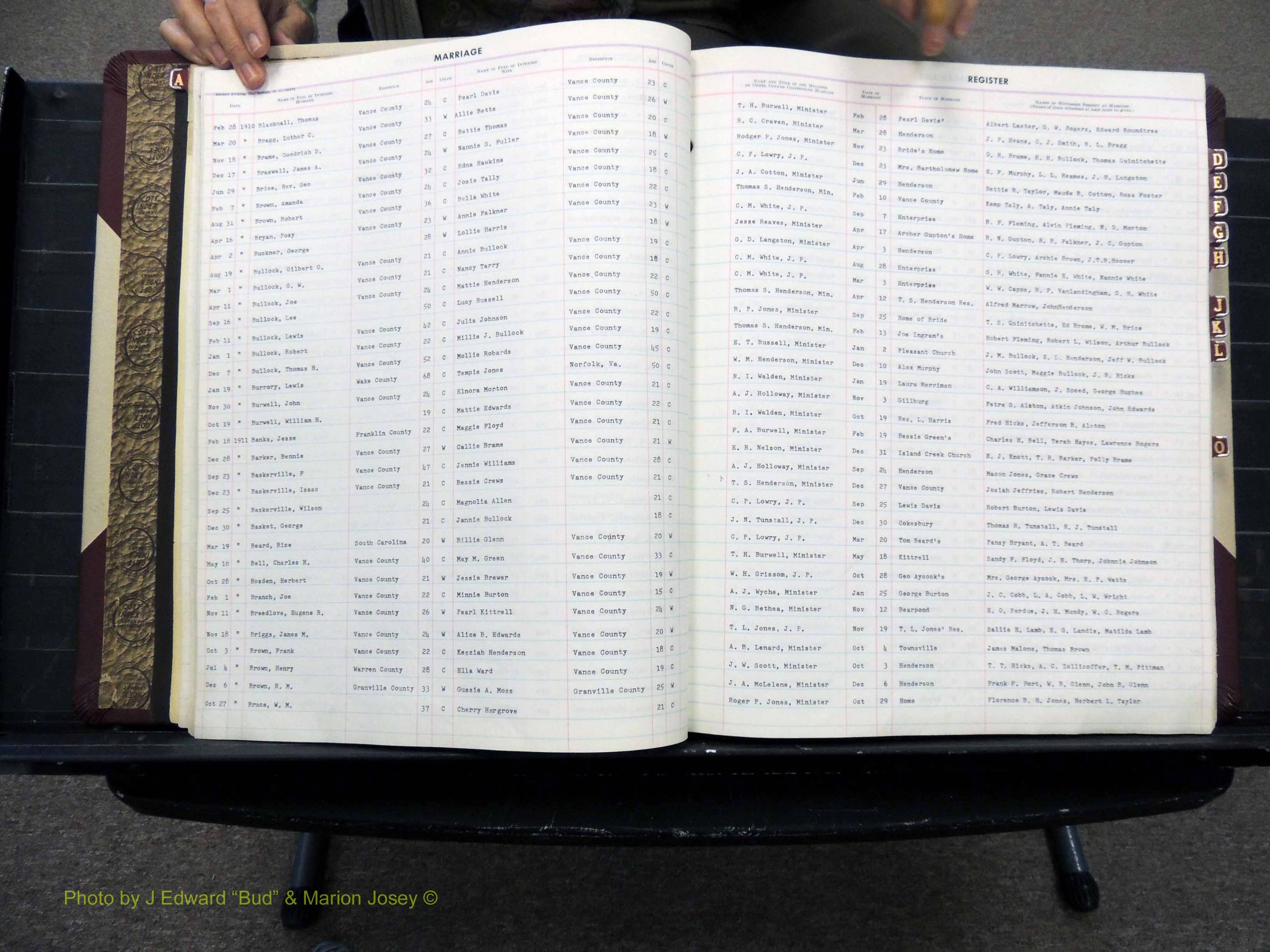 Vance Co, NC, Marriages, A-Z, 1900-1929 (116).JPG