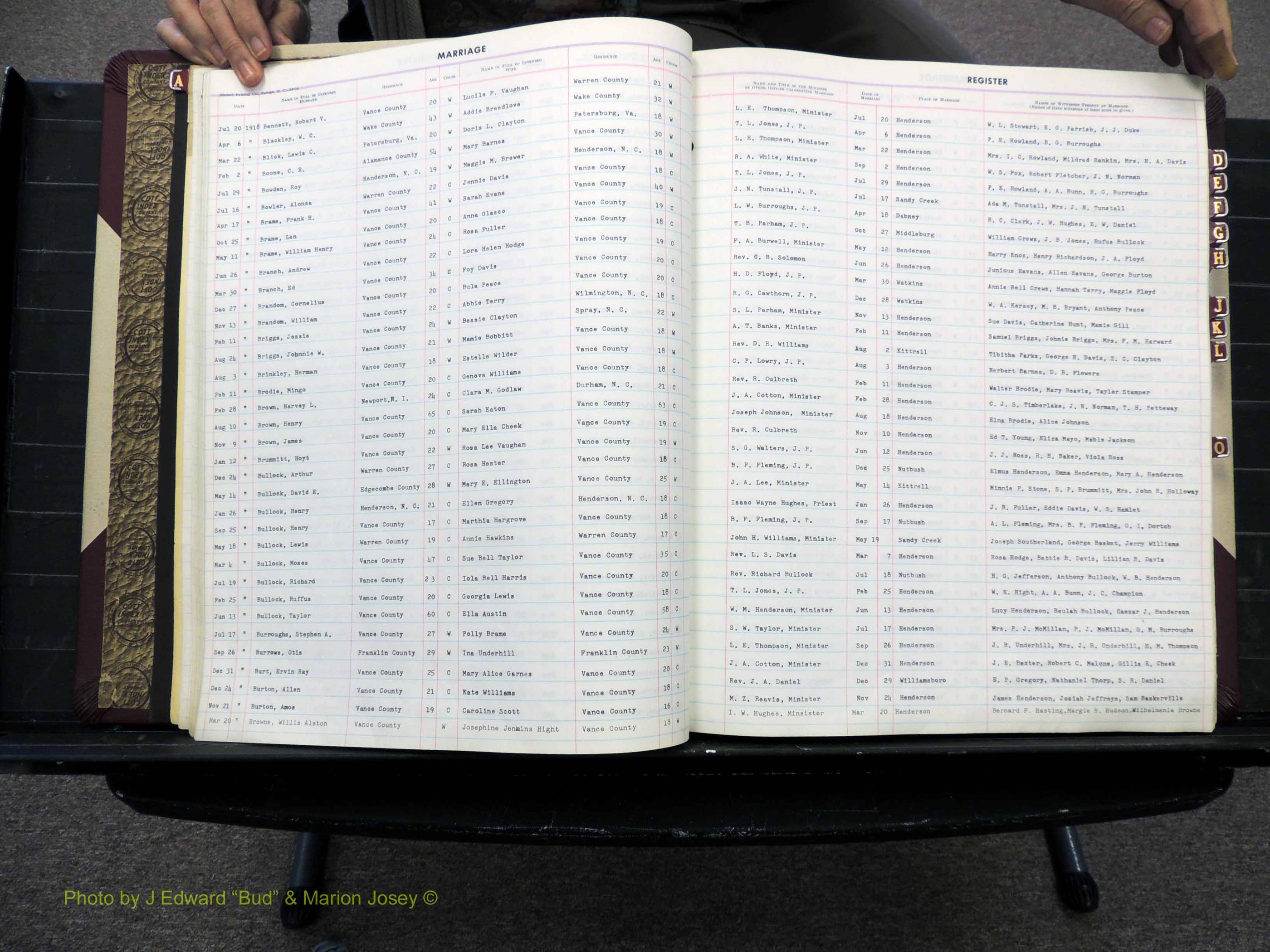 Vance Co, NC, Marriages, A-Z, 1900-1929 (122).JPG