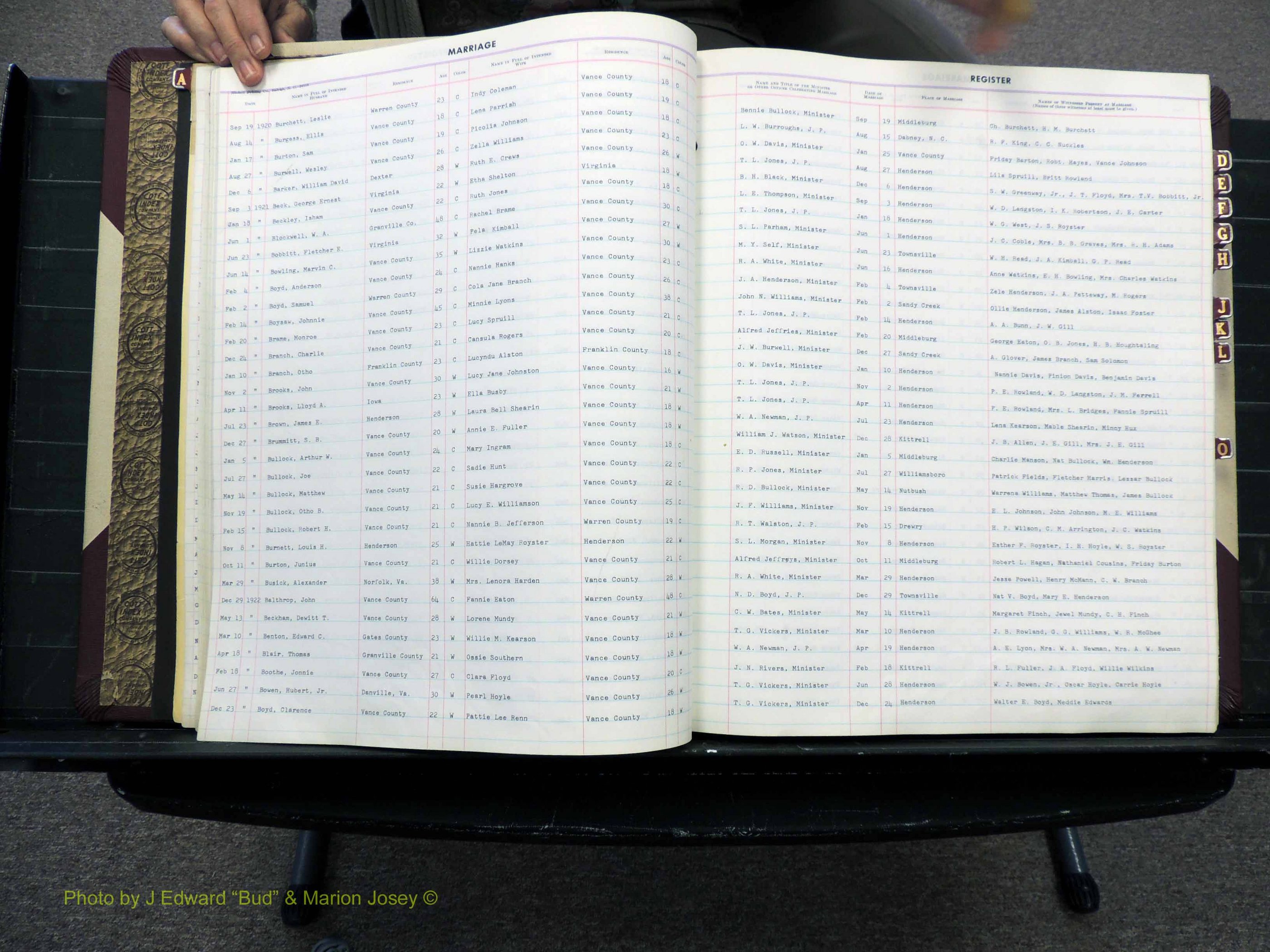 Vance Co, NC, Marriages, A-Z, 1900-1929 (125).JPG