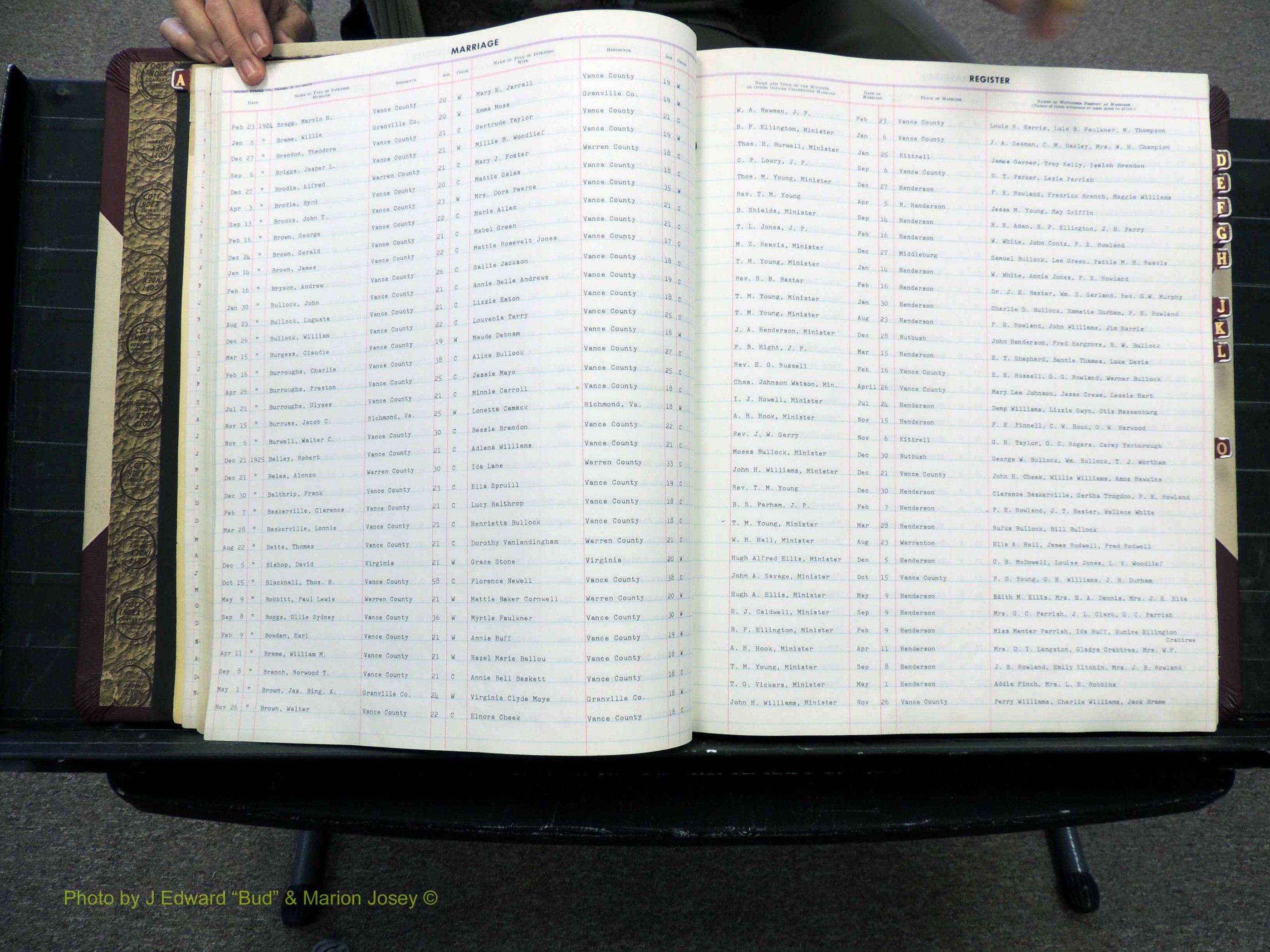 Vance Co, NC, Marriages, A-Z, 1900-1929 (128).JPG
