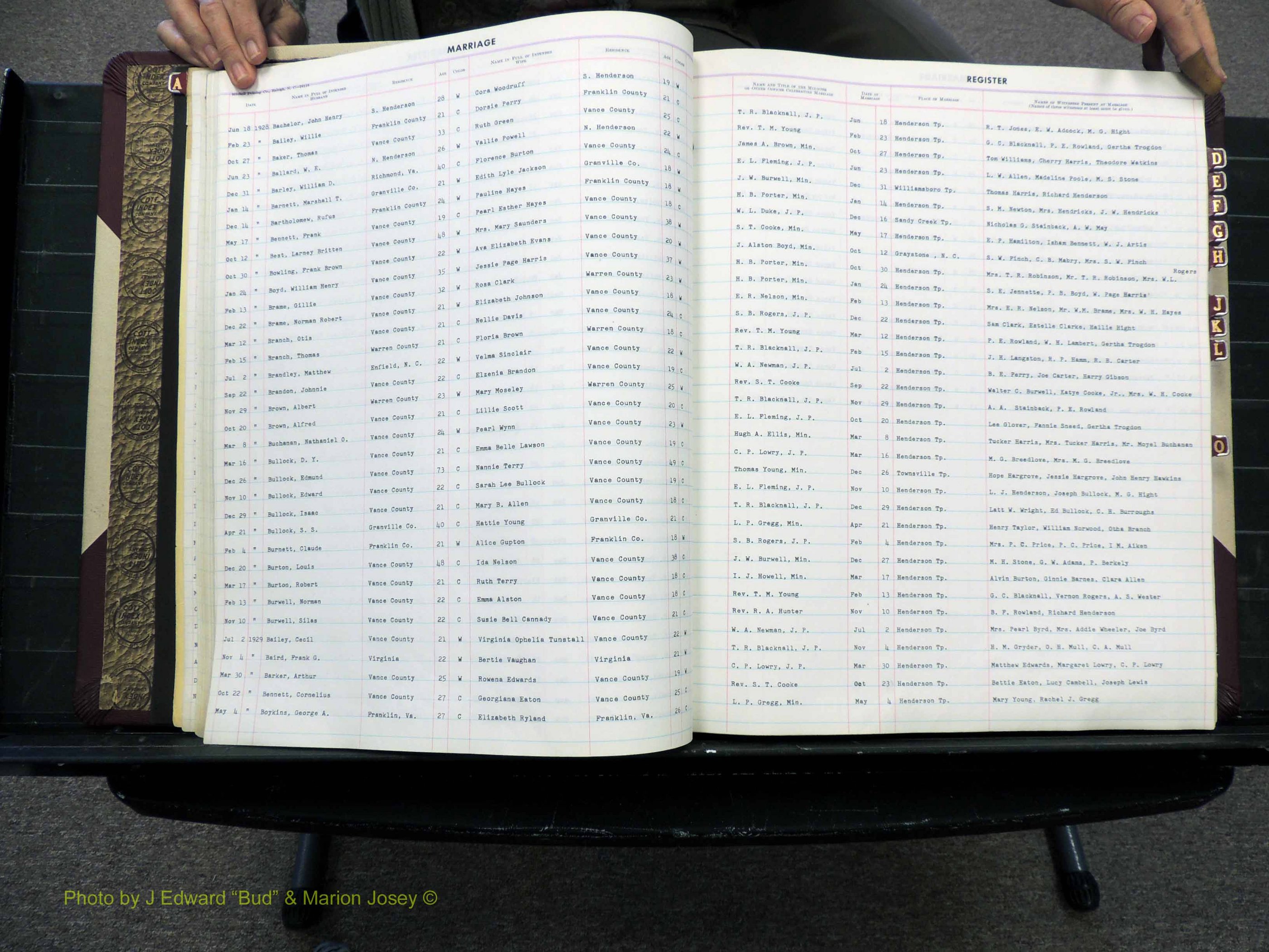 Vance Co, NC, Marriages, A-Z, 1900-1929 (131).JPG