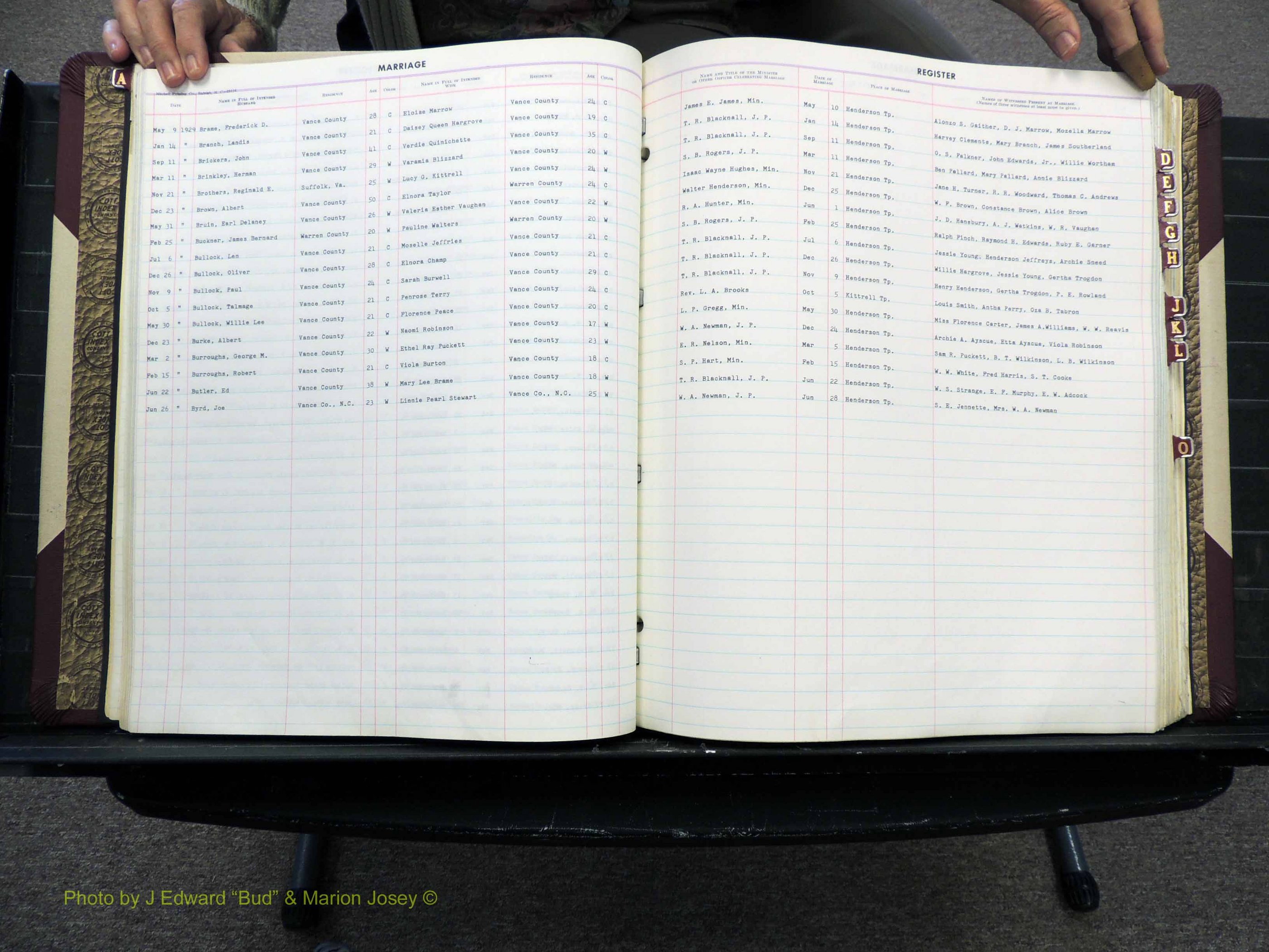 Vance Co, NC, Marriages, A-Z, 1900-1929 (132).JPG