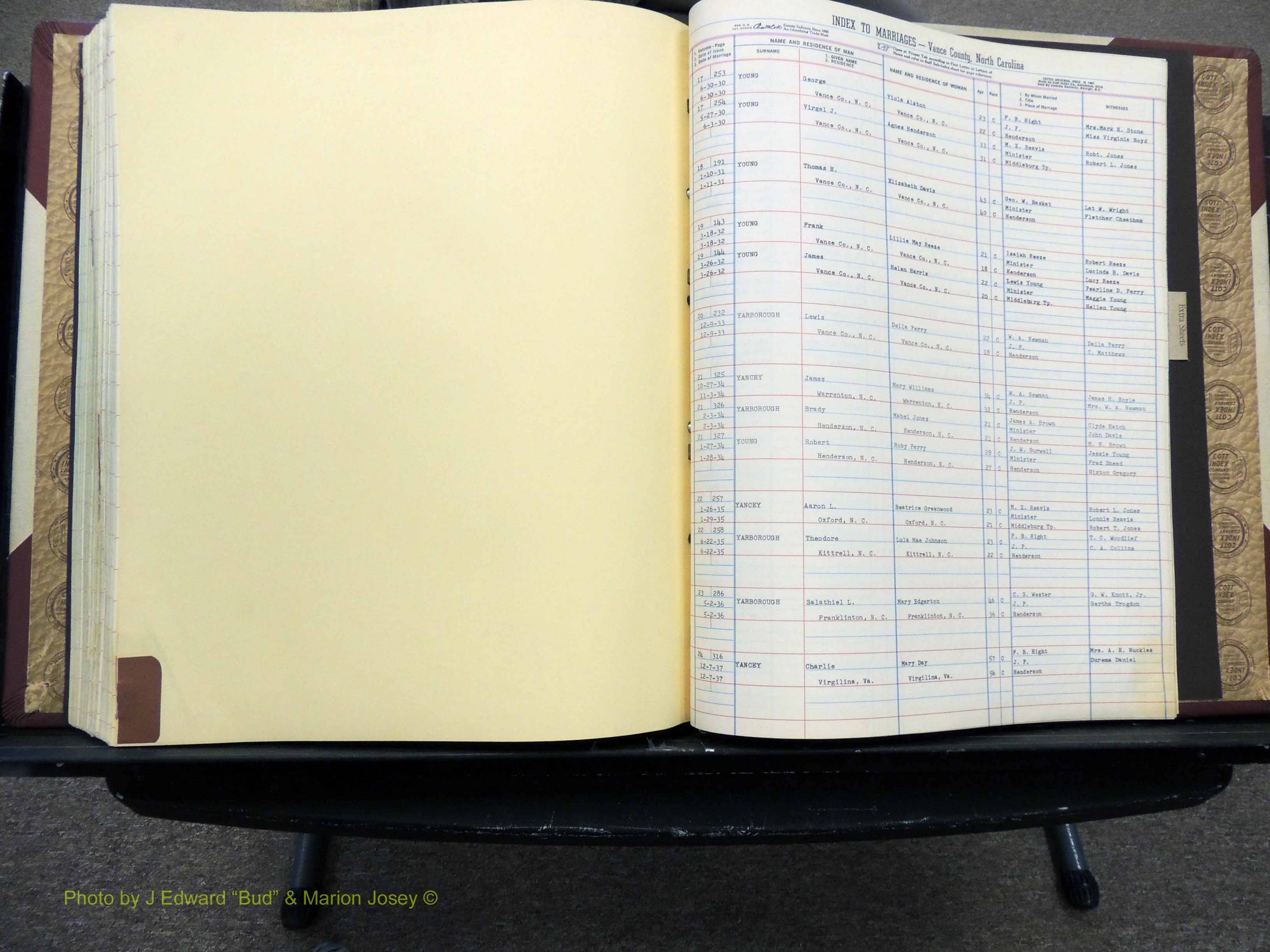 Vance Co, NC, Marriages, A-Z, 1930-1949 (287).JPG