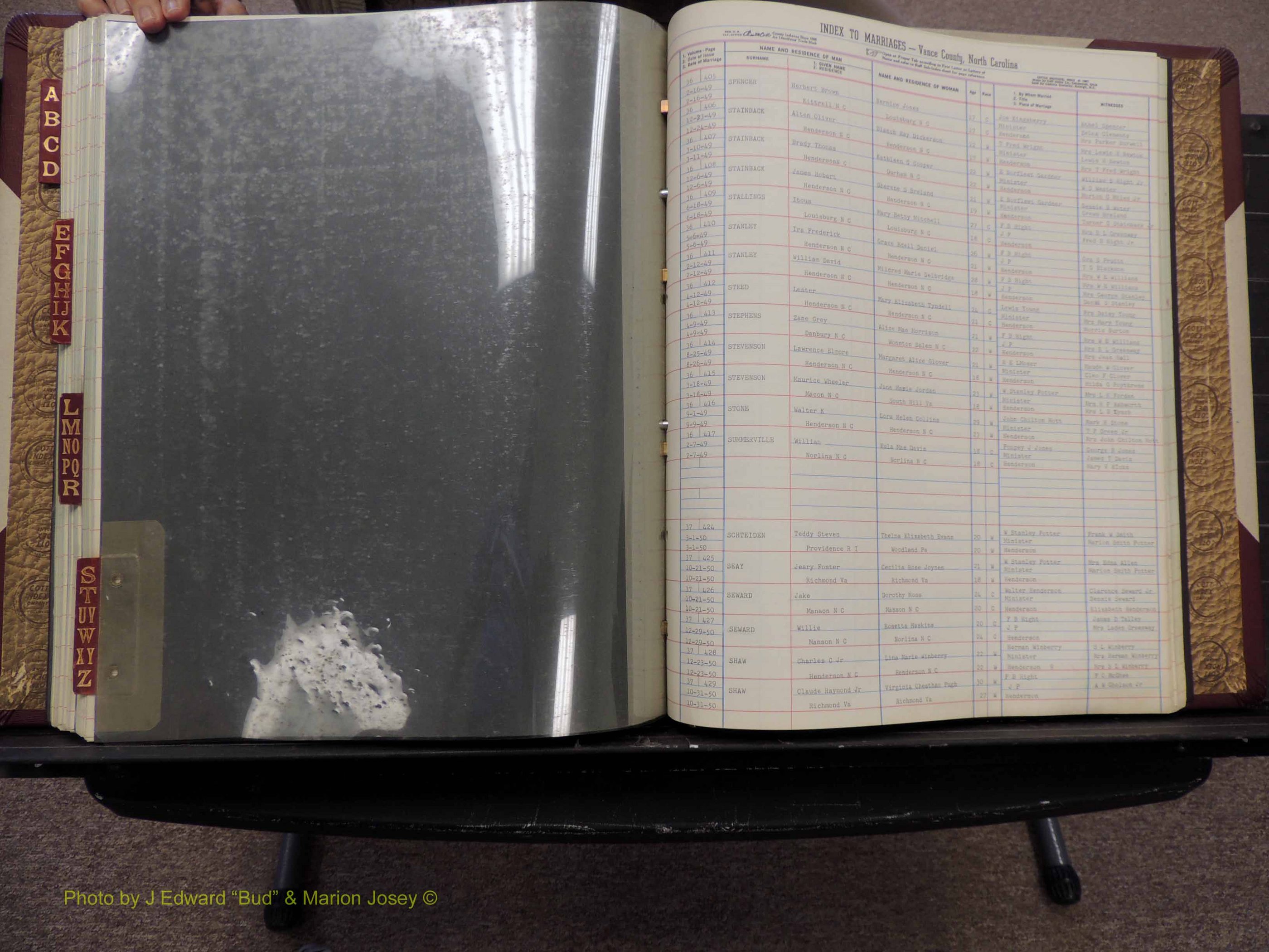 Vance Co, NC, Marriages, A-Z, 1950-1962 (239).JPG