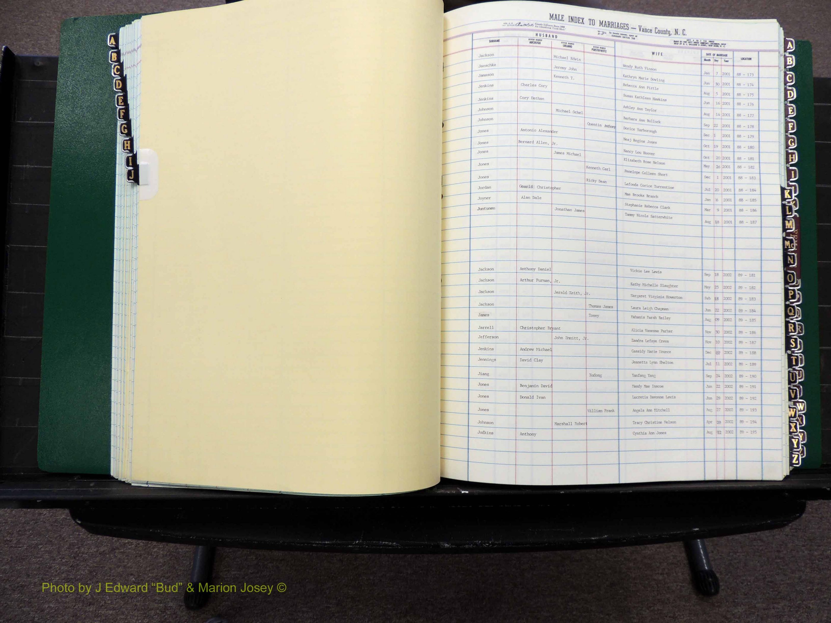 Vance Co, NC, Marriages, A-Z, 2001-2004 (120).JPG