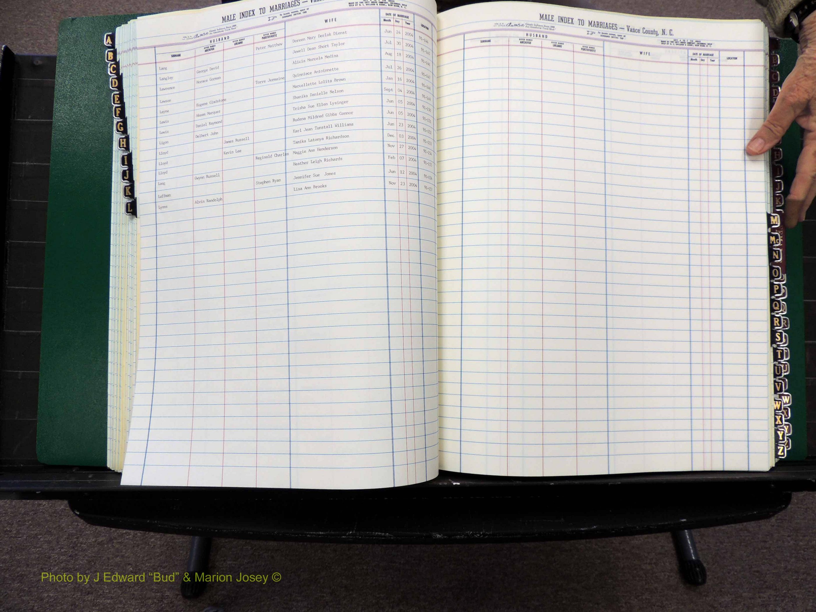 Vance Co, NC, Marriages, A-Z, 2001-2004 (125).JPG