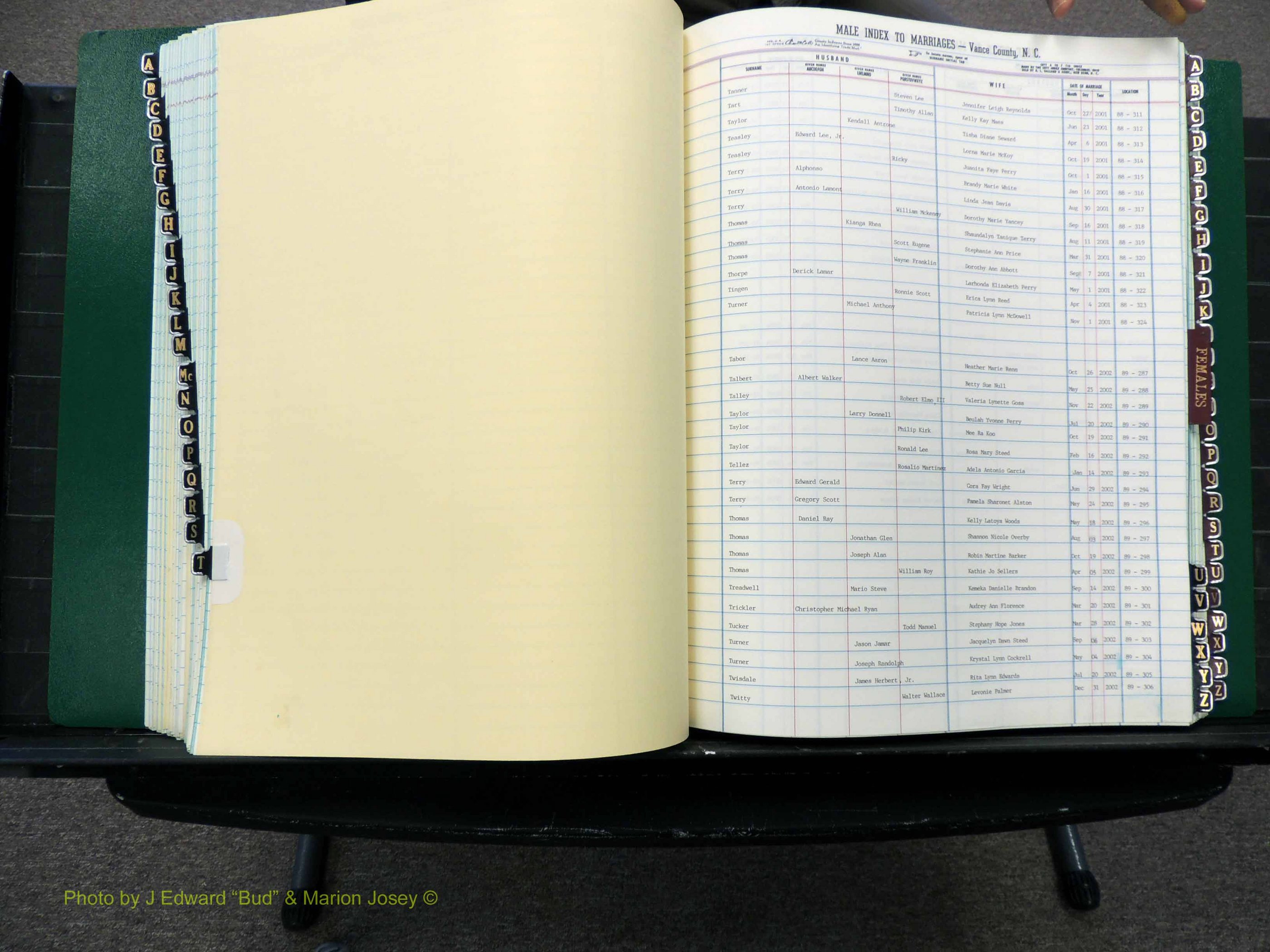 Vance Co, NC, Marriages, A-Z, 2001-2004 (136).JPG