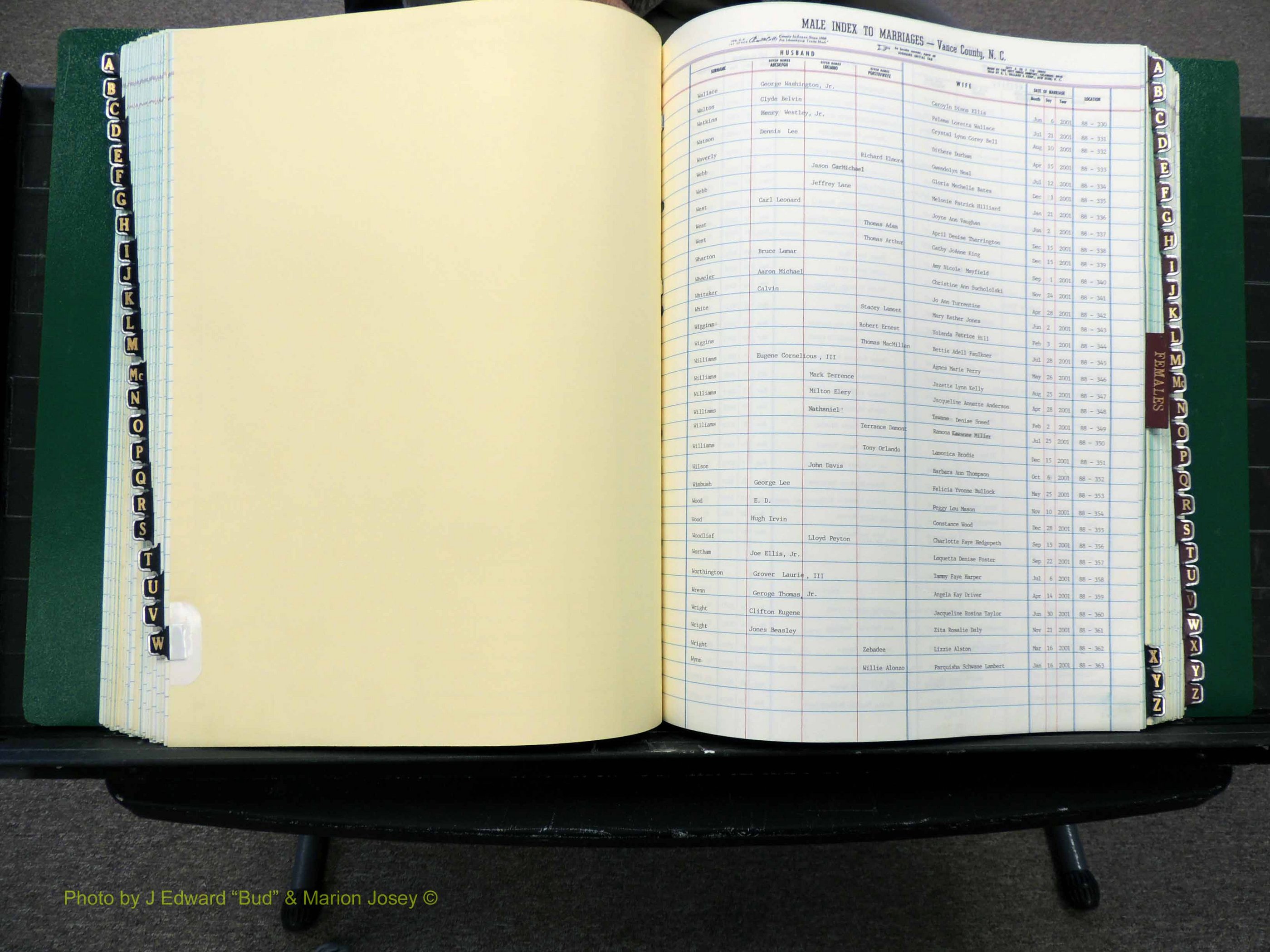 Vance Co, NC, Marriages, A-Z, 2001-2004 (139).JPG
