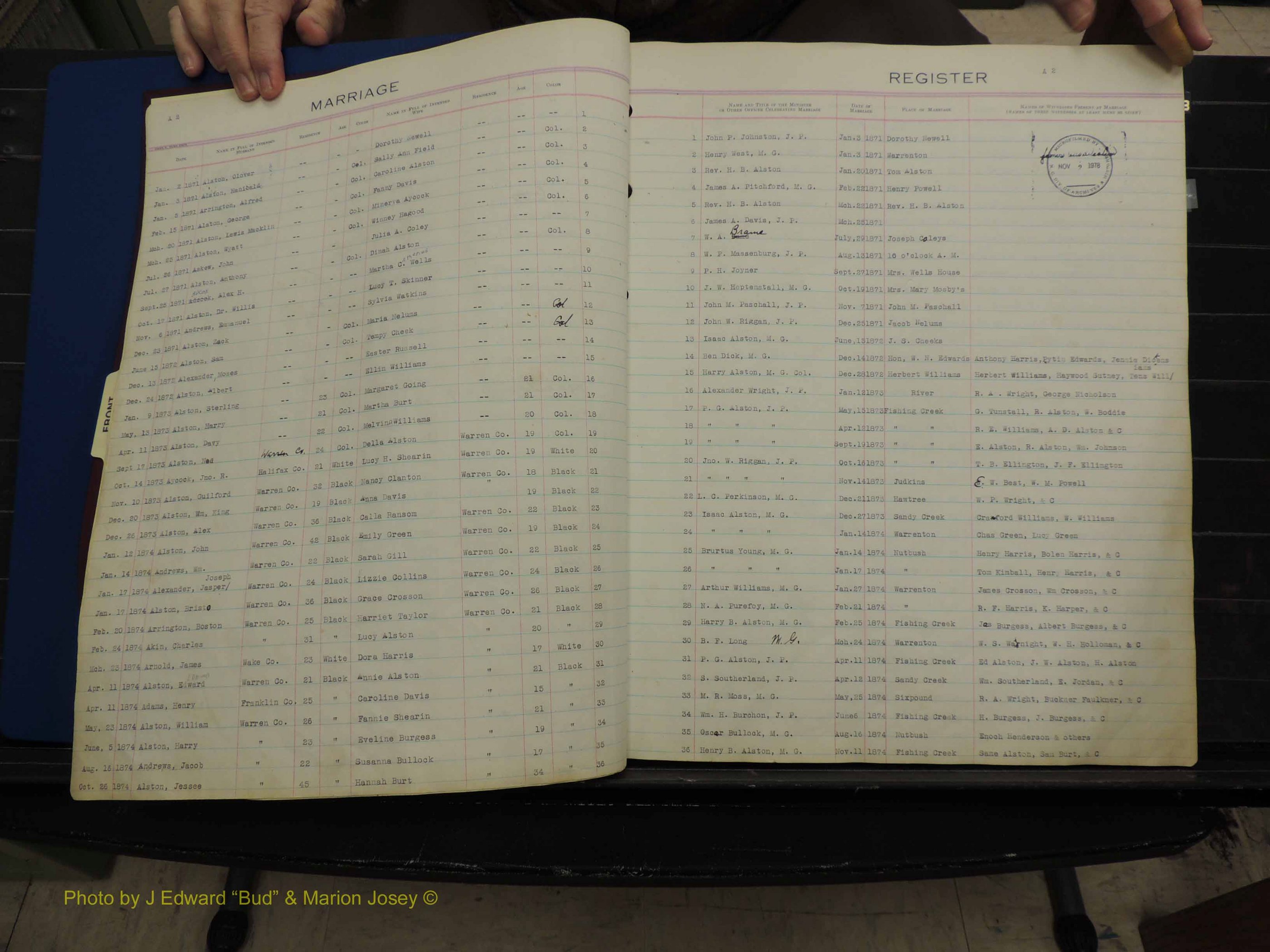 Warren Co, NC, Marriages, A-G, 1867-1978 (102).JPG