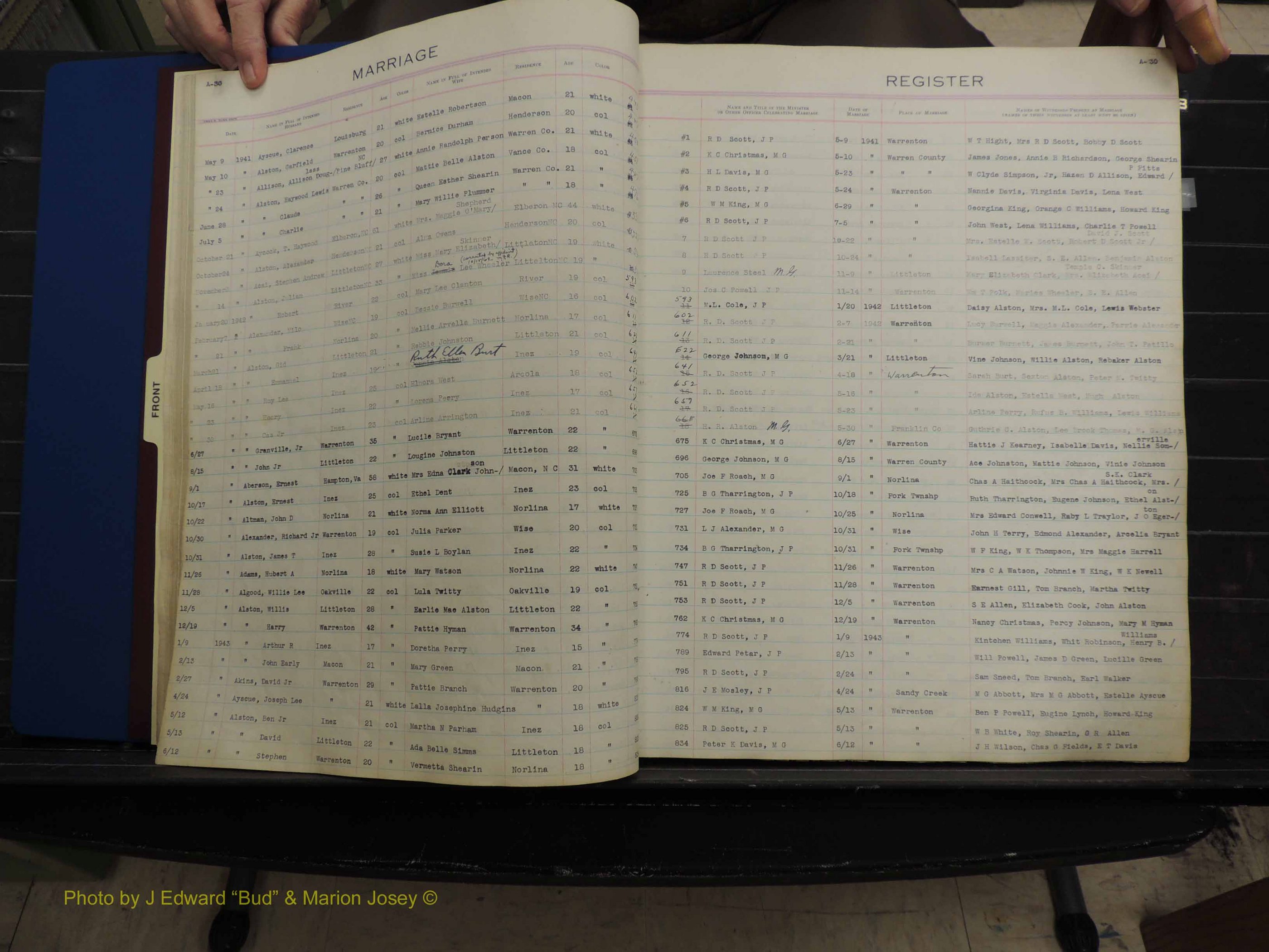 Warren Co, NC, Marriages, A-G, 1867-1978 (130).JPG