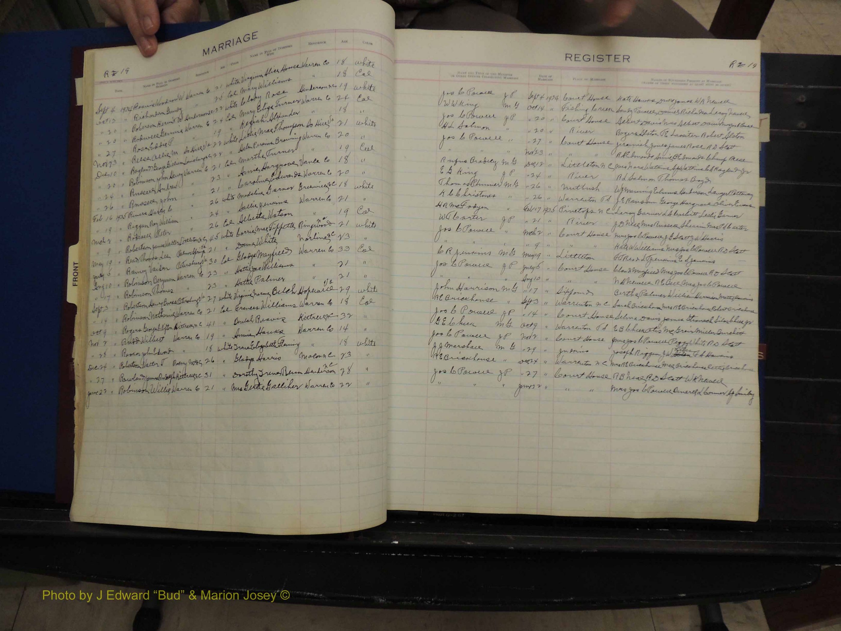 Warren Co, NC, Marriages, Q-Z, 1867-1978 (125).JPG