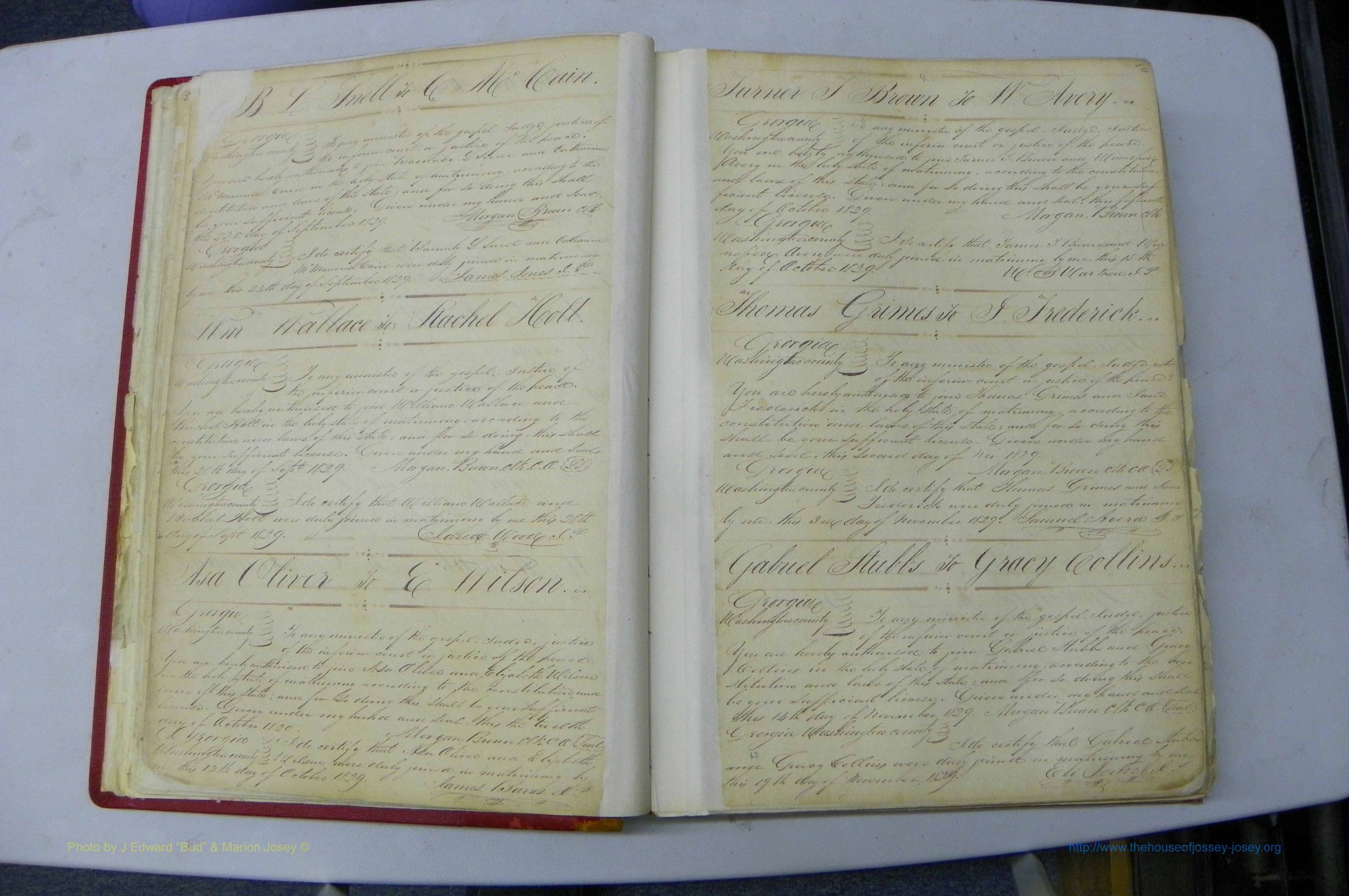 Was GA, Marriages Book A, 1828 - 1852, P 013-014.JPG