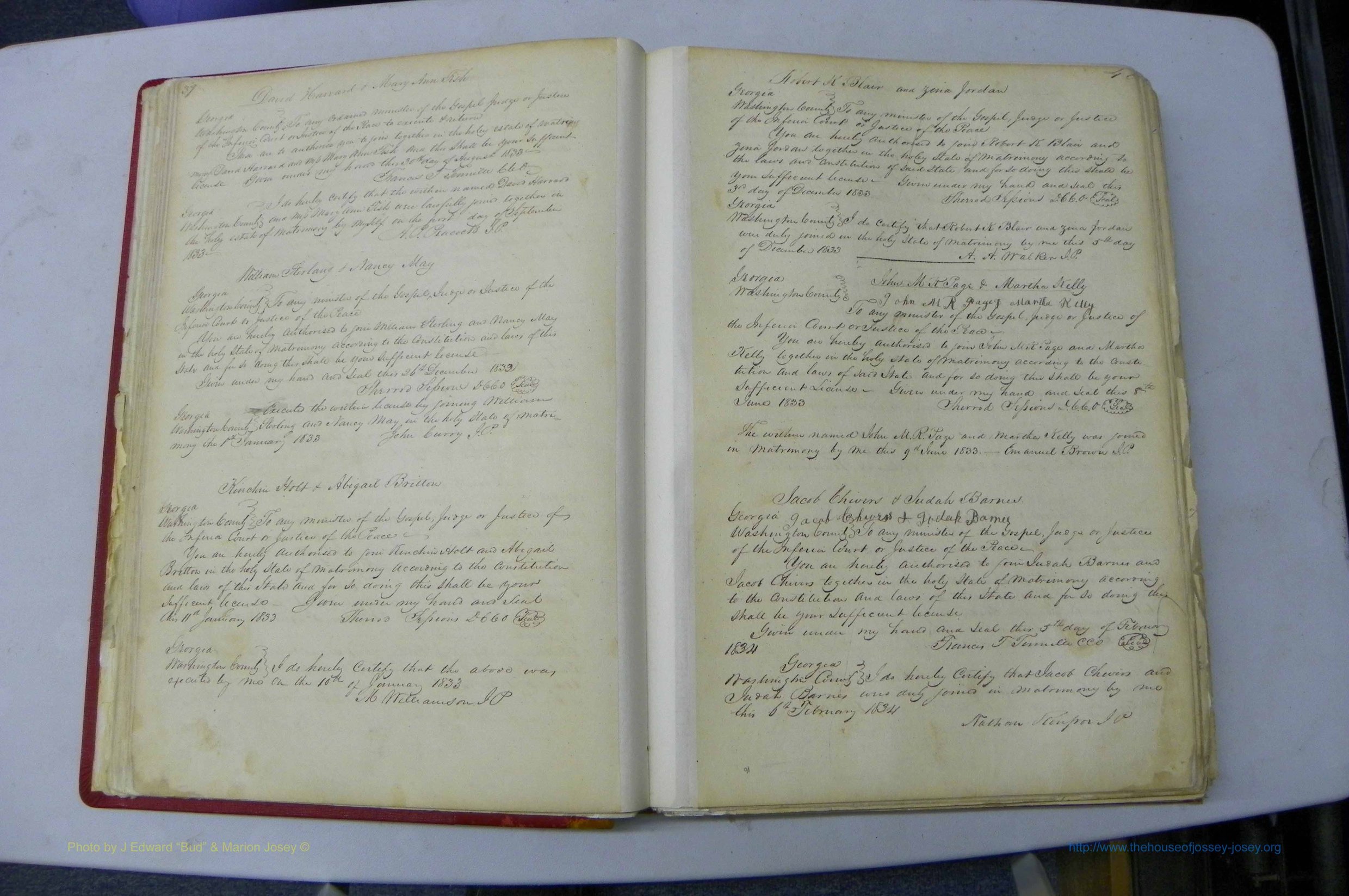 Was GA, Marriages Book A, 1828 - 1852, P 039-040.JPG