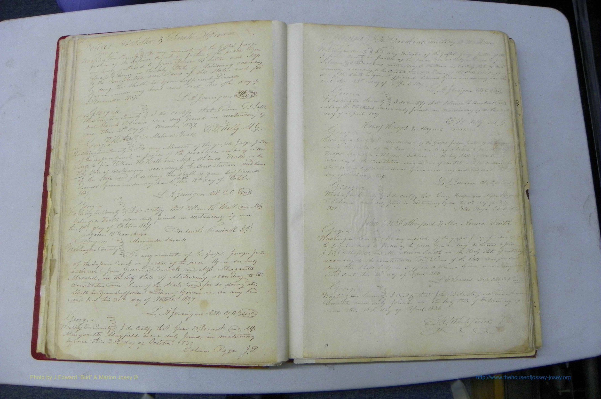 Was GA, Marriages Book A, 1828 - 1852, P 065-066.JPG