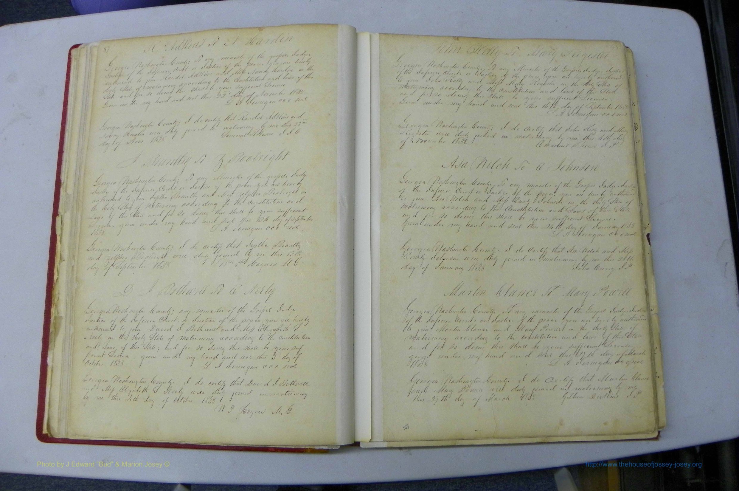 Was GA, Marriages Book A, 1828 - 1852, P 087-088.JPG