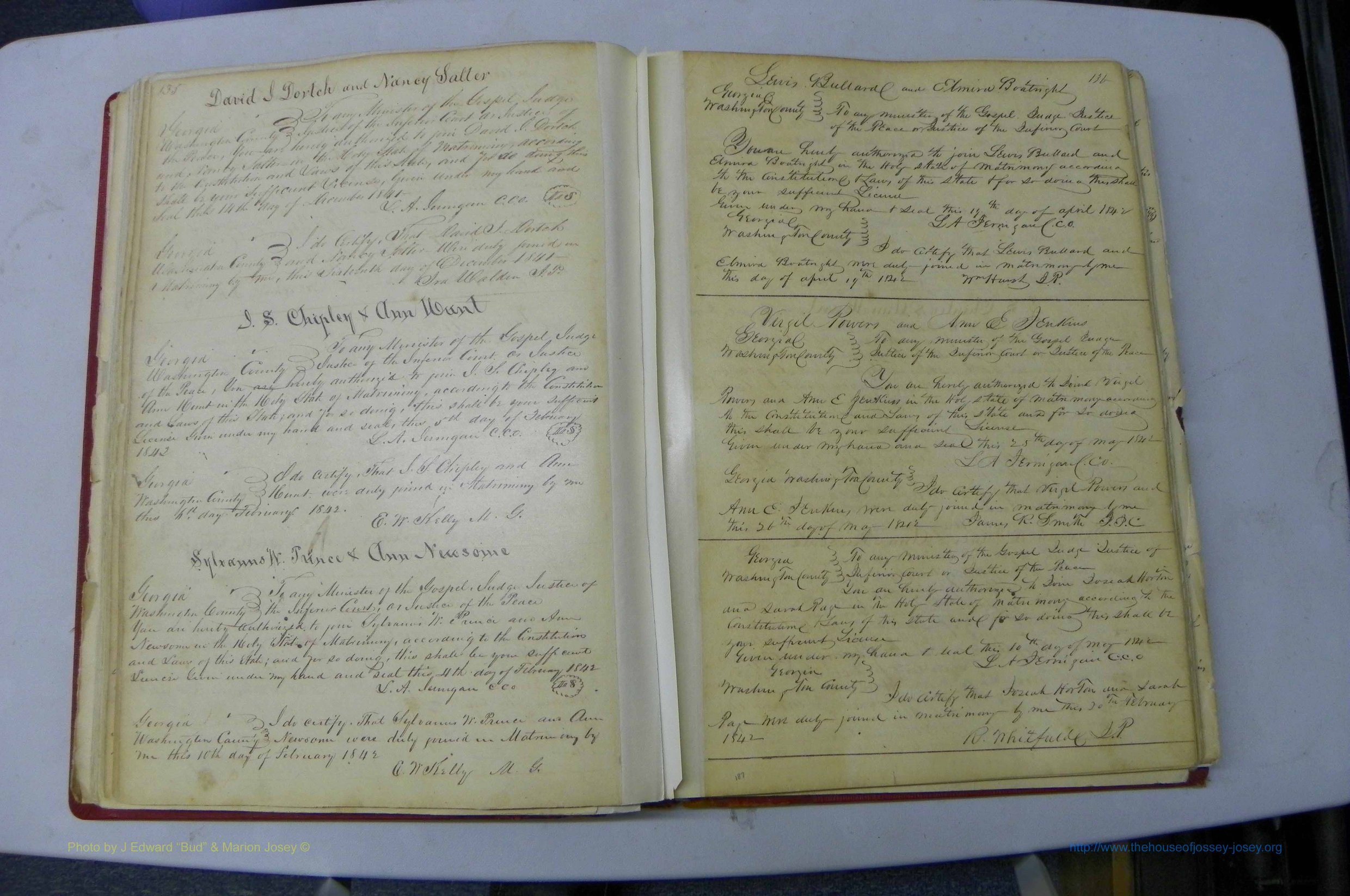Was GA, Marriages Book A, 1828 - 1852, P 135-136.JPG