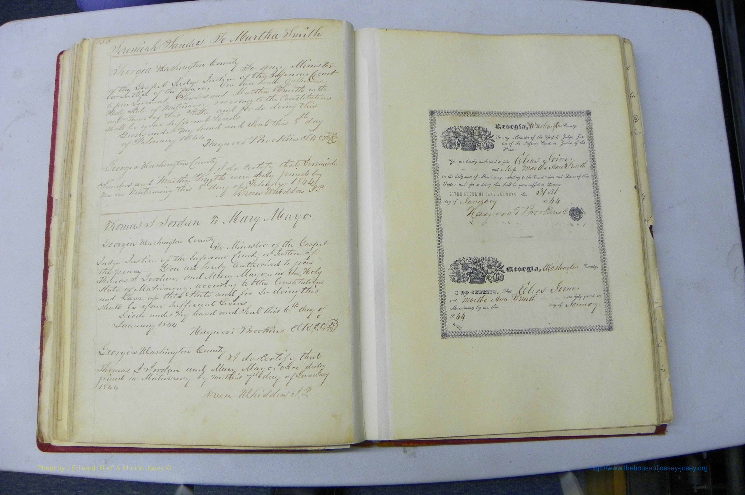 Was GA, Marriages Book A, 1828 - 1852, P 155.JPG