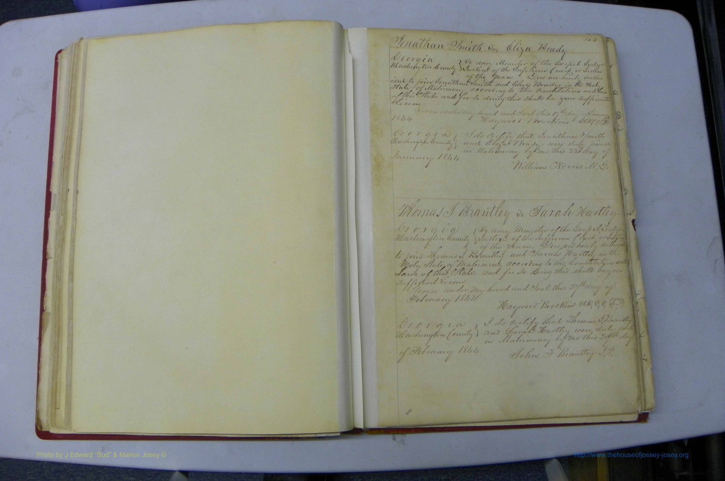 Was GA, Marriages Book A, 1828 - 1852, P 156.JPG