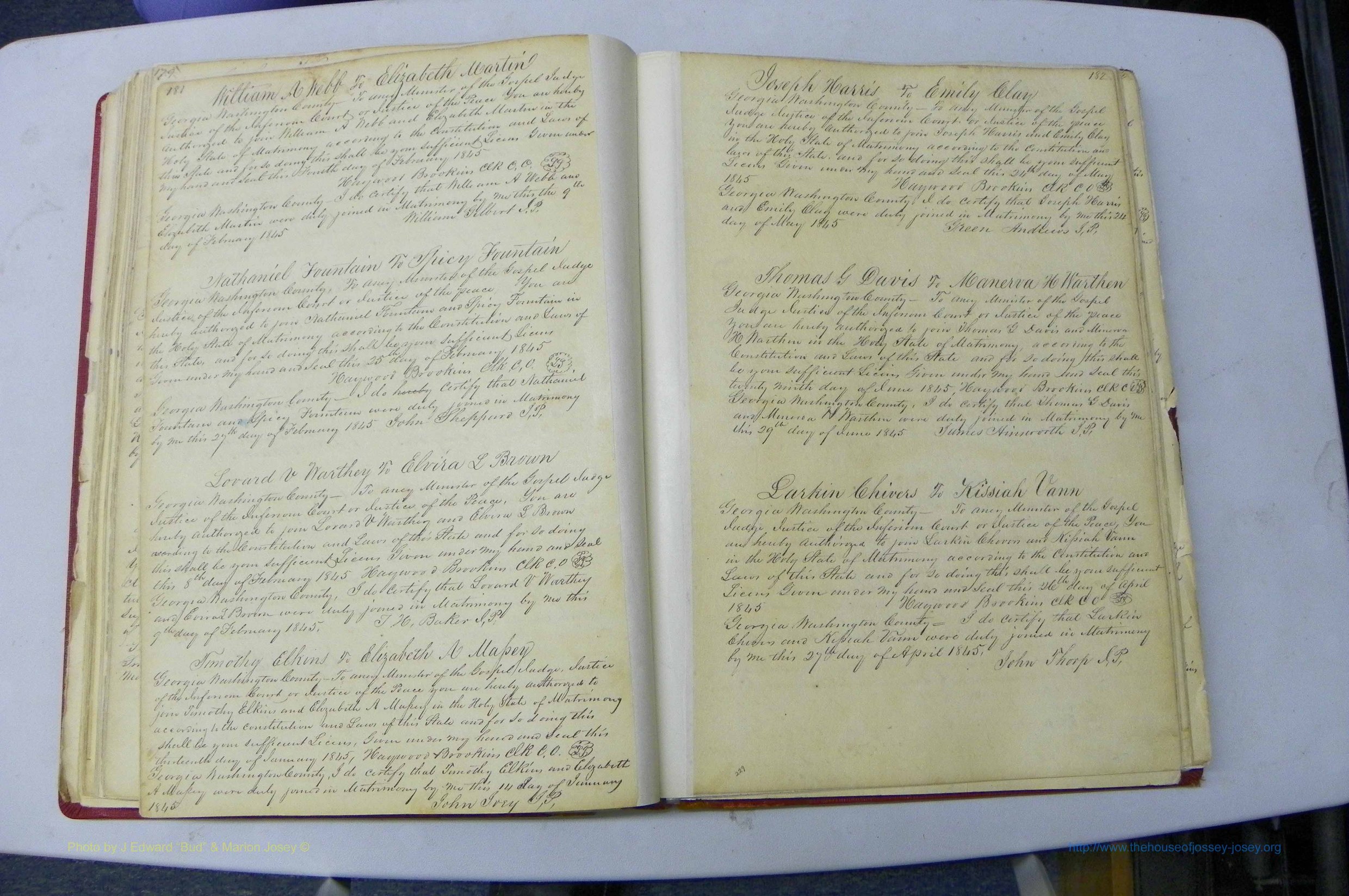 Was GA, Marriages Book A, 1828 - 1852, P 181-182.JPG