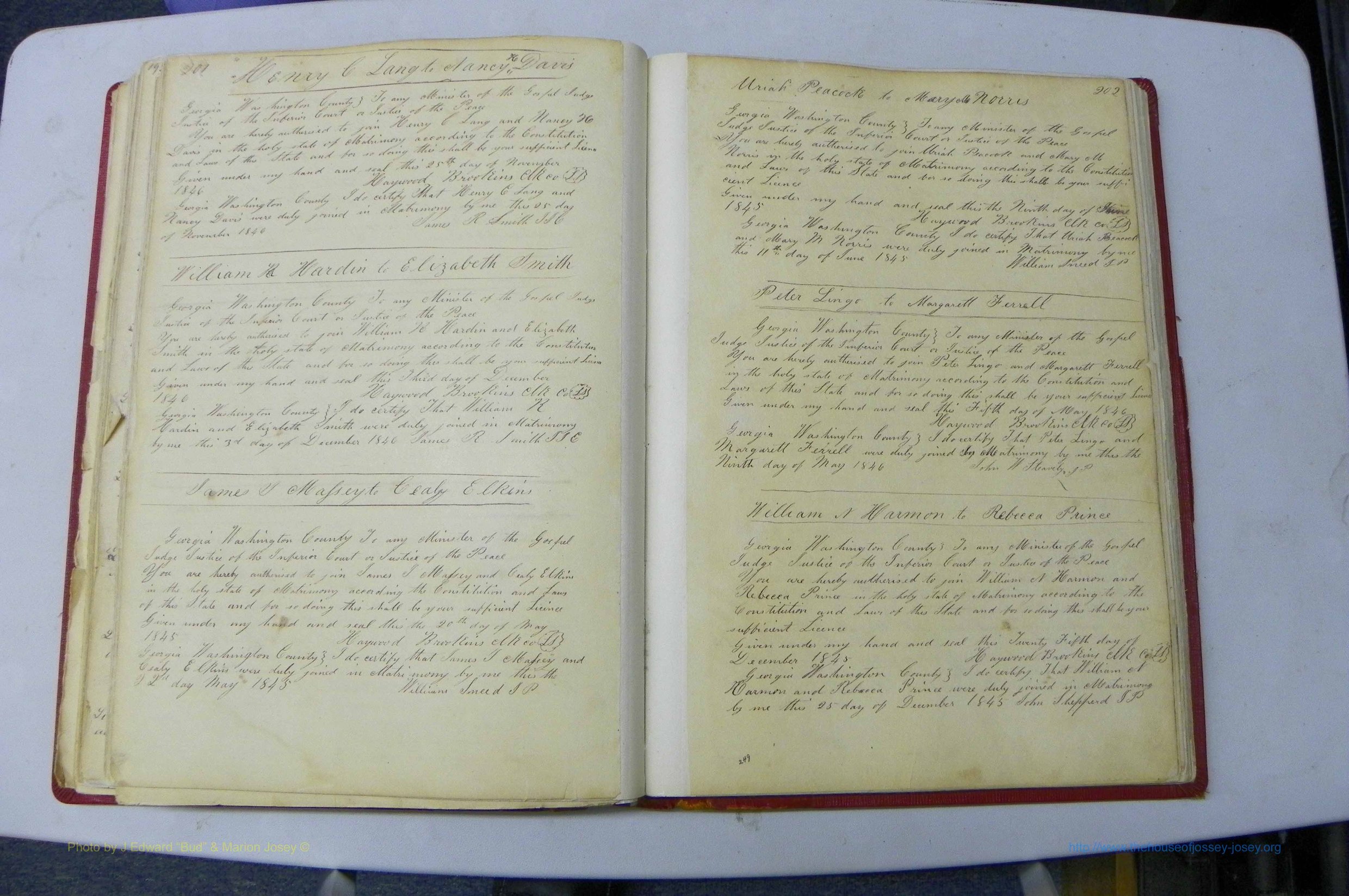 Was GA, Marriages Book A, 1828 - 1852, P 201-202.JPG