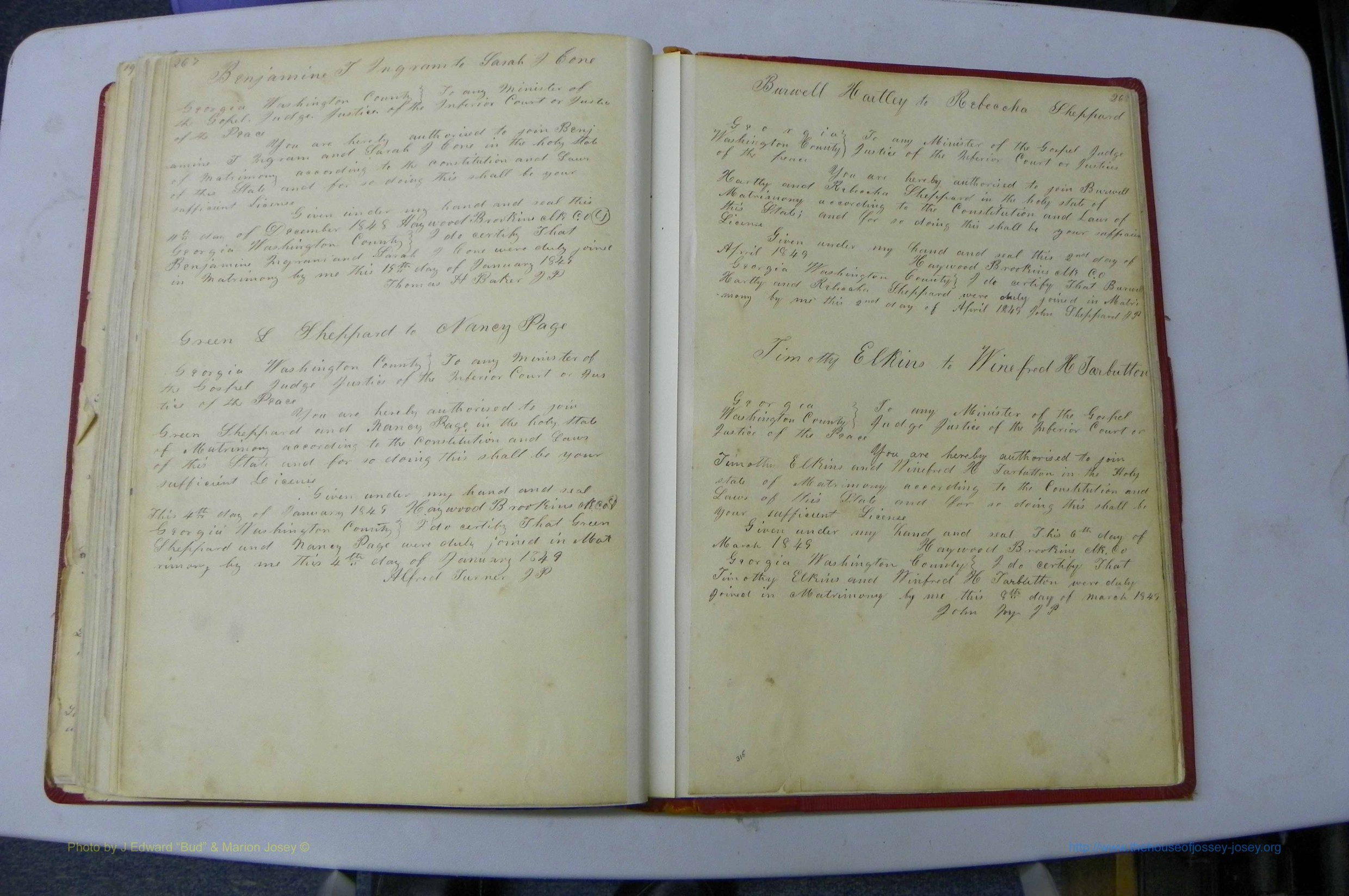 Was GA, Marriages Book A, 1828 - 1852, P 267-268.JPG