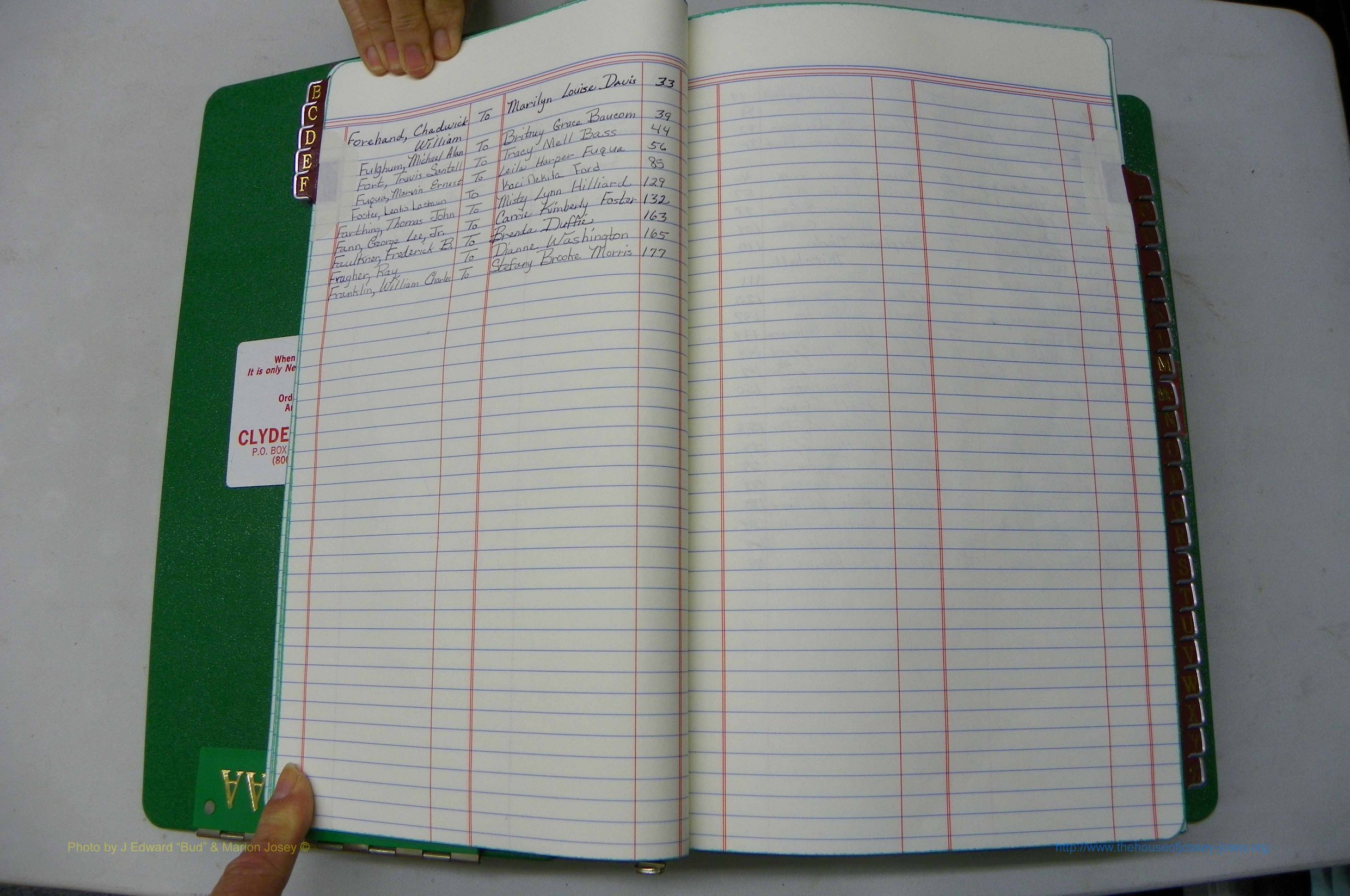 Was GA, Marriages Book AA, 2007 - 2009, Index F.JPG