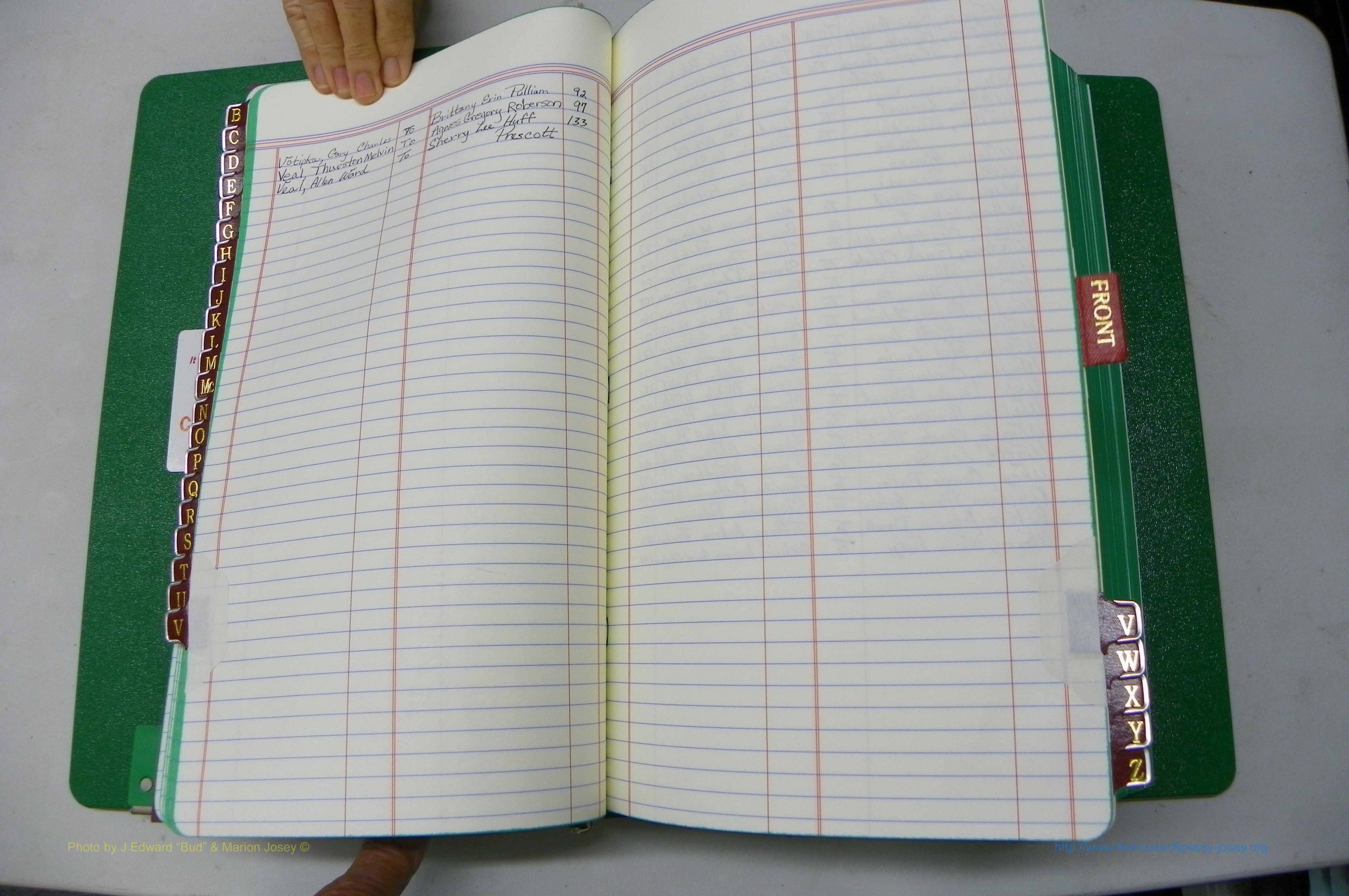 Was GA, Marriages Book AA, 2007 - 2009, Index V.JPG