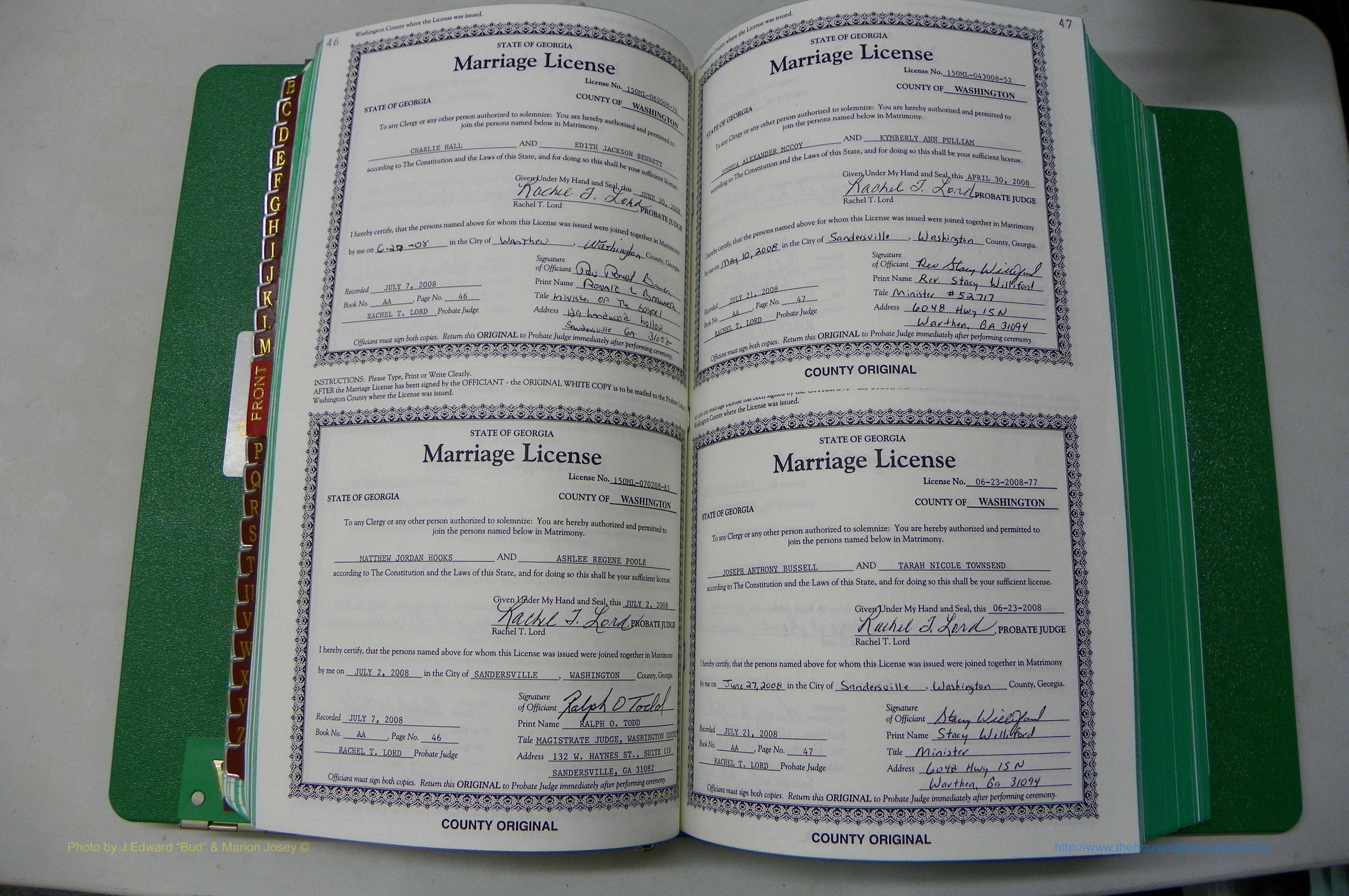 Was GA, Marriages Book AA, 2007 - 2009, P 046-047.JPG